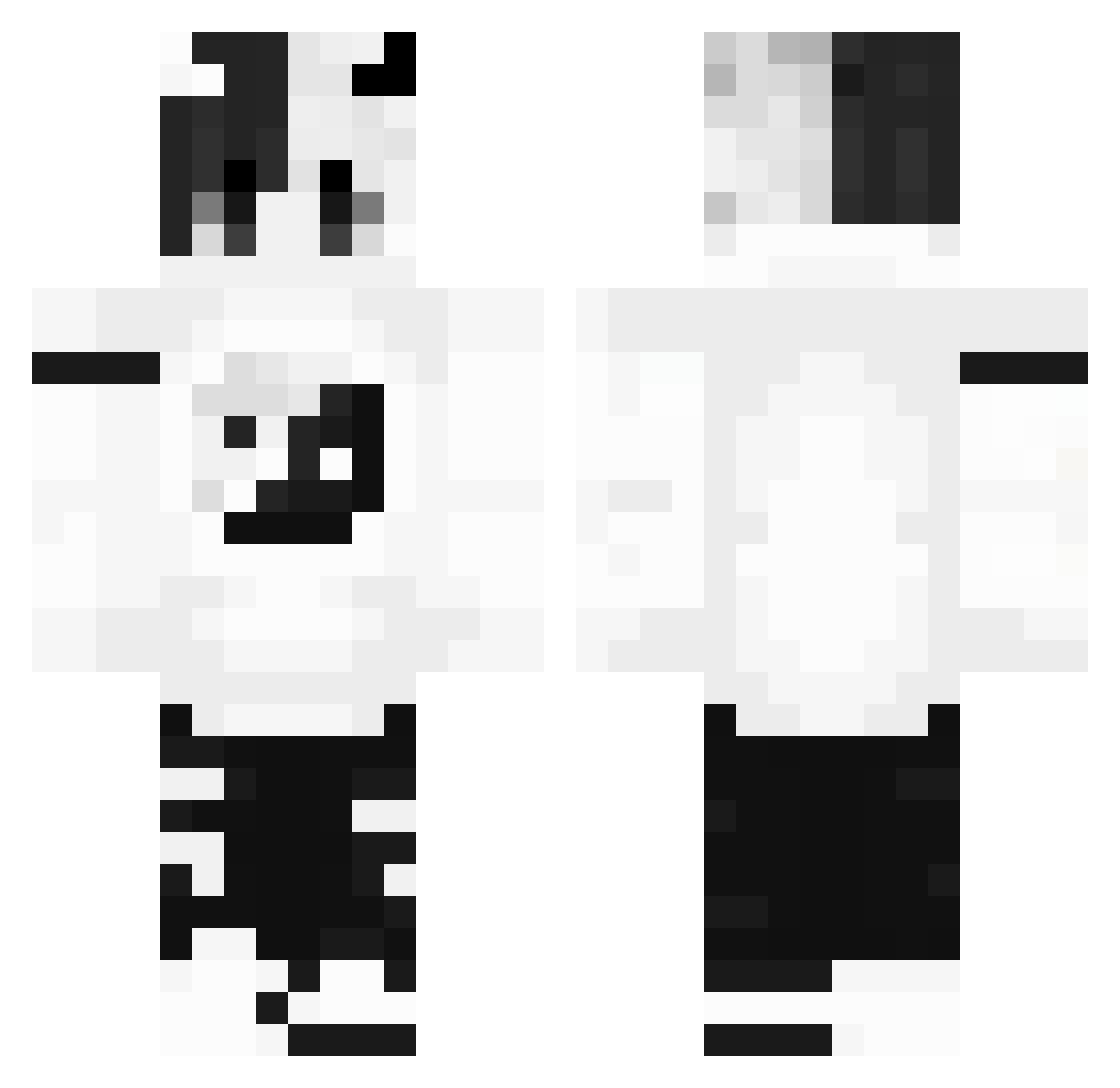 SirKitaSwag Minecraft skin, front and back view