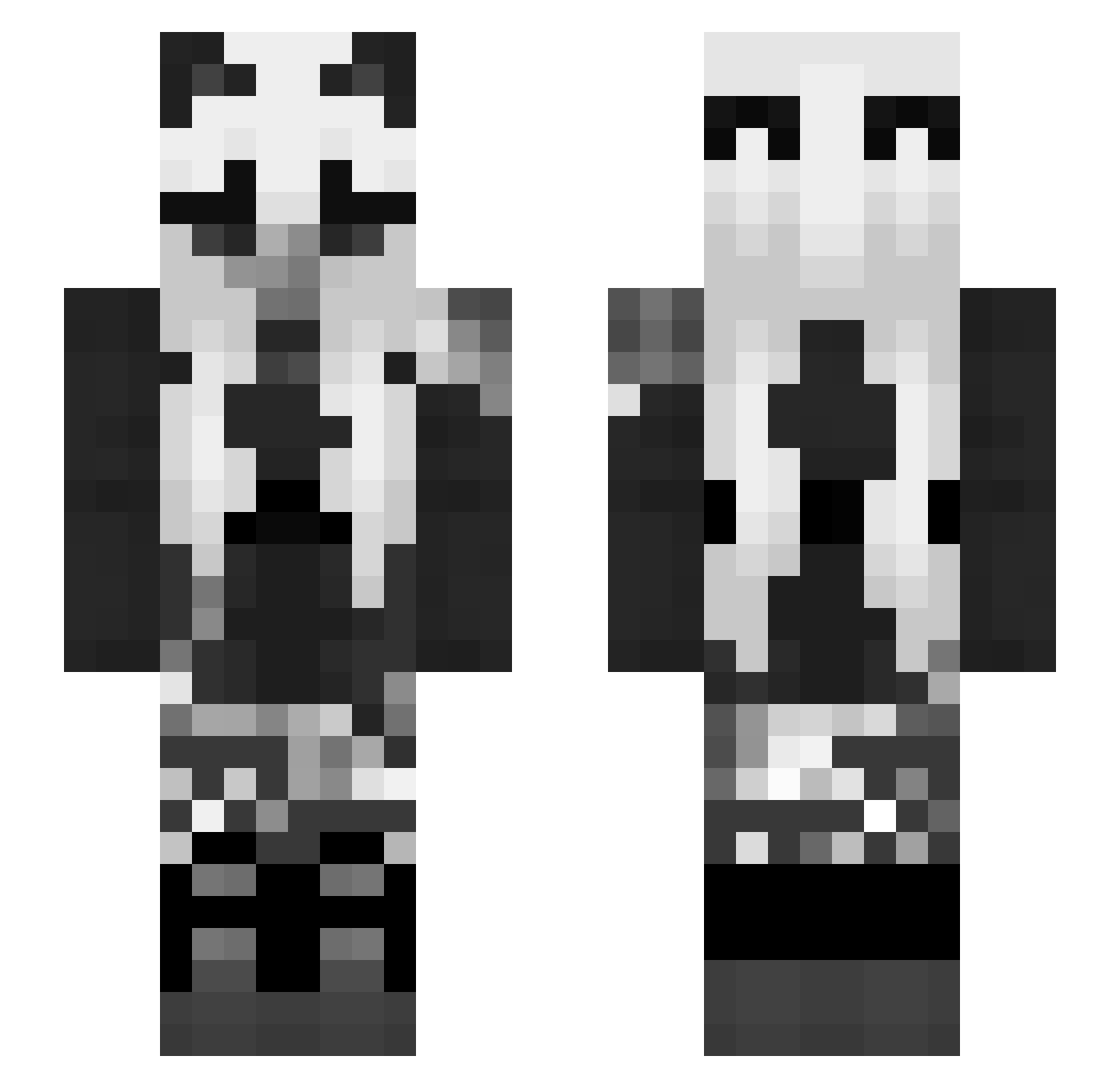 St4tic_o Minecraft skin, front and back view