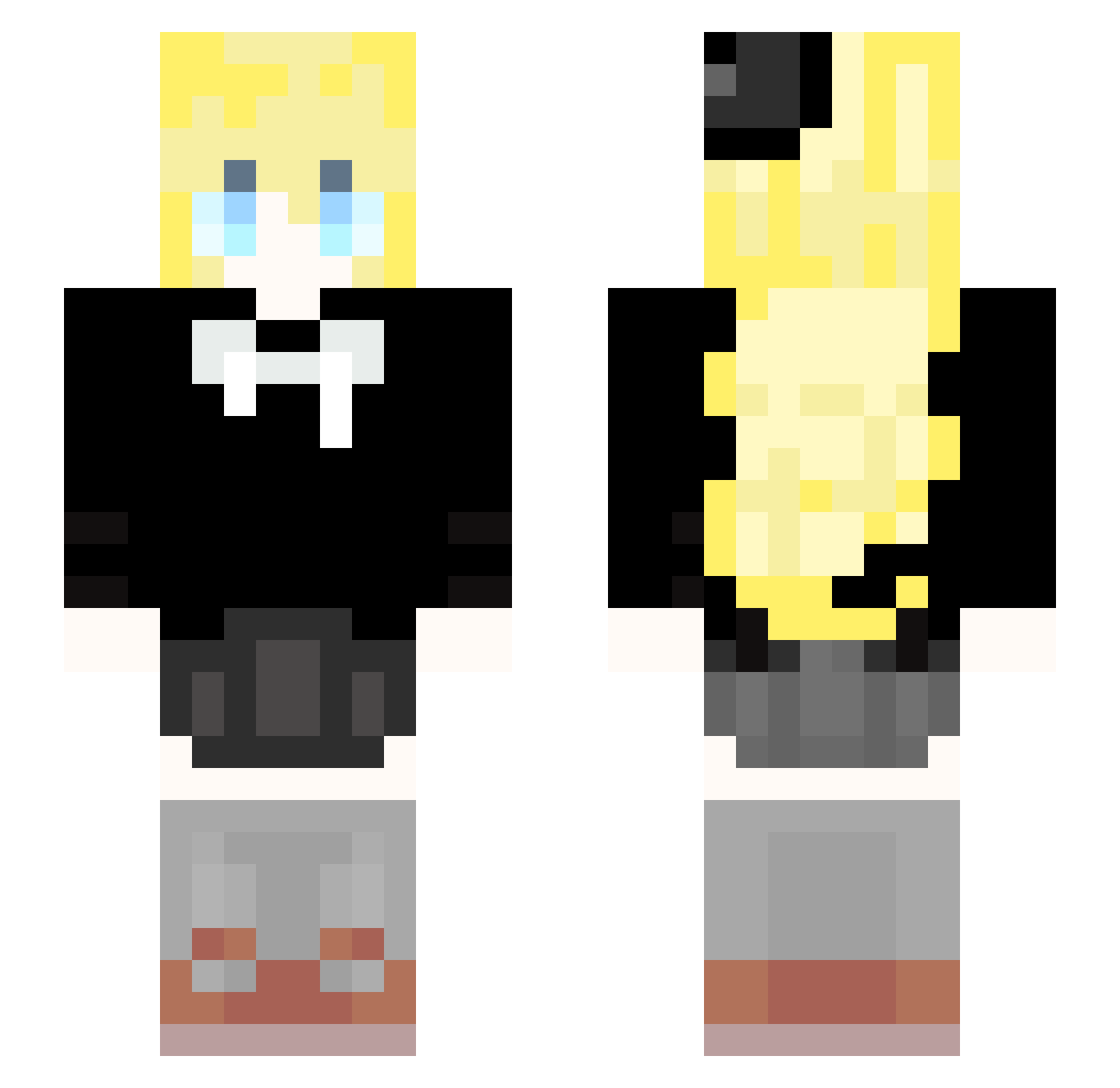 wintersleeps Minecraft skin, front and back view