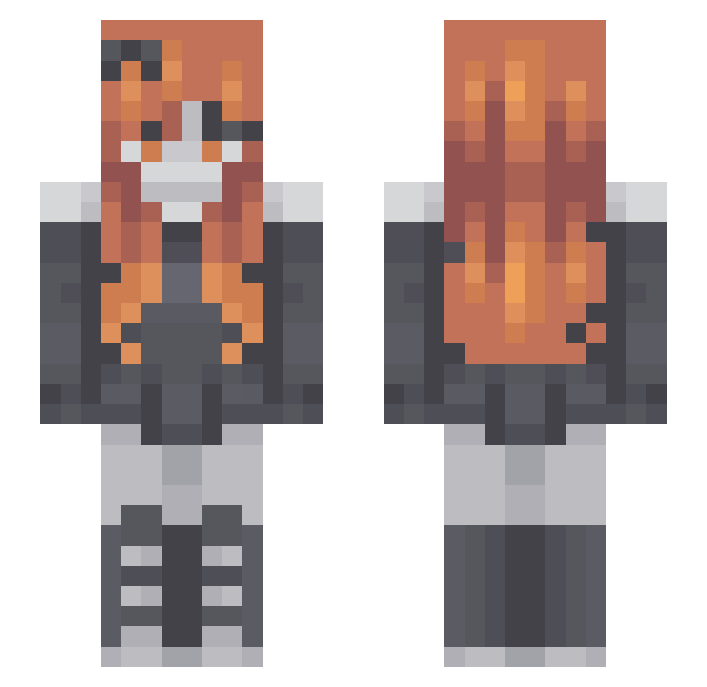 skungleskog Minecraft skin, front and back view