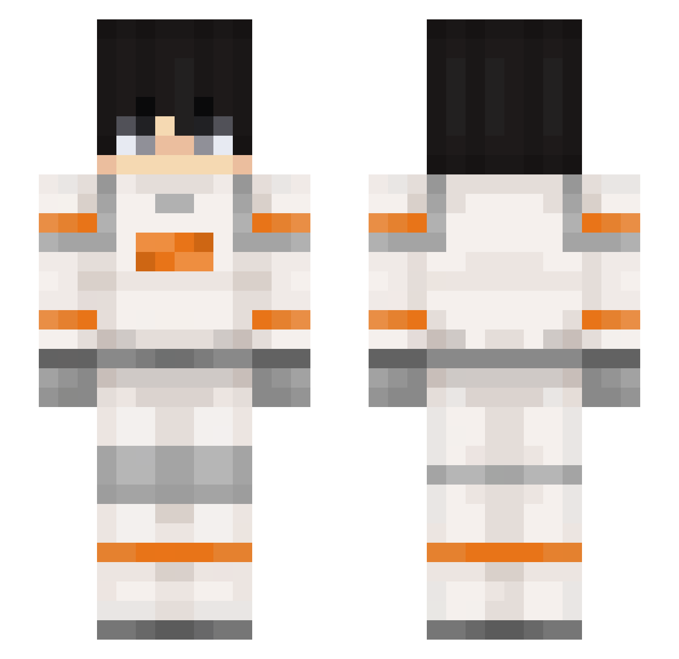 ArdentMC Minecraft skin, front and back view
