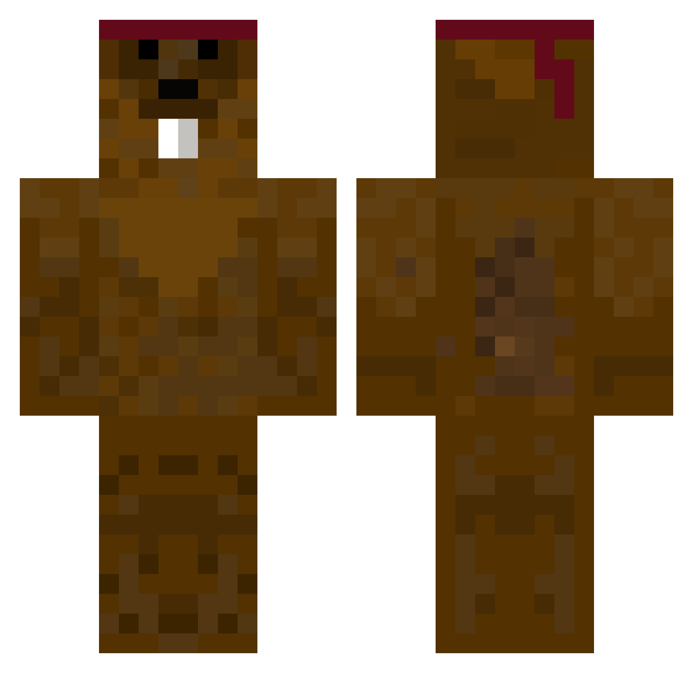 Blitzeer Minecraft skin, front and back view