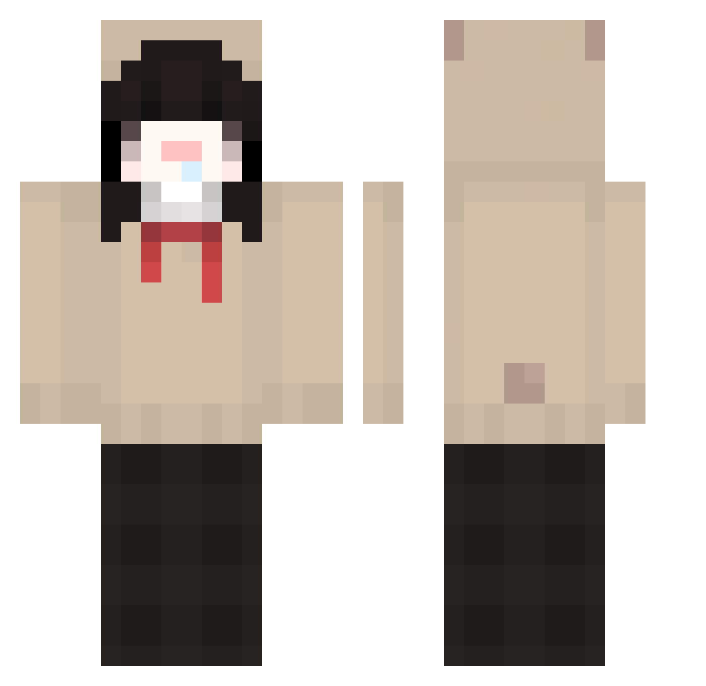 EEEECALI Minecraft skin, front and back view