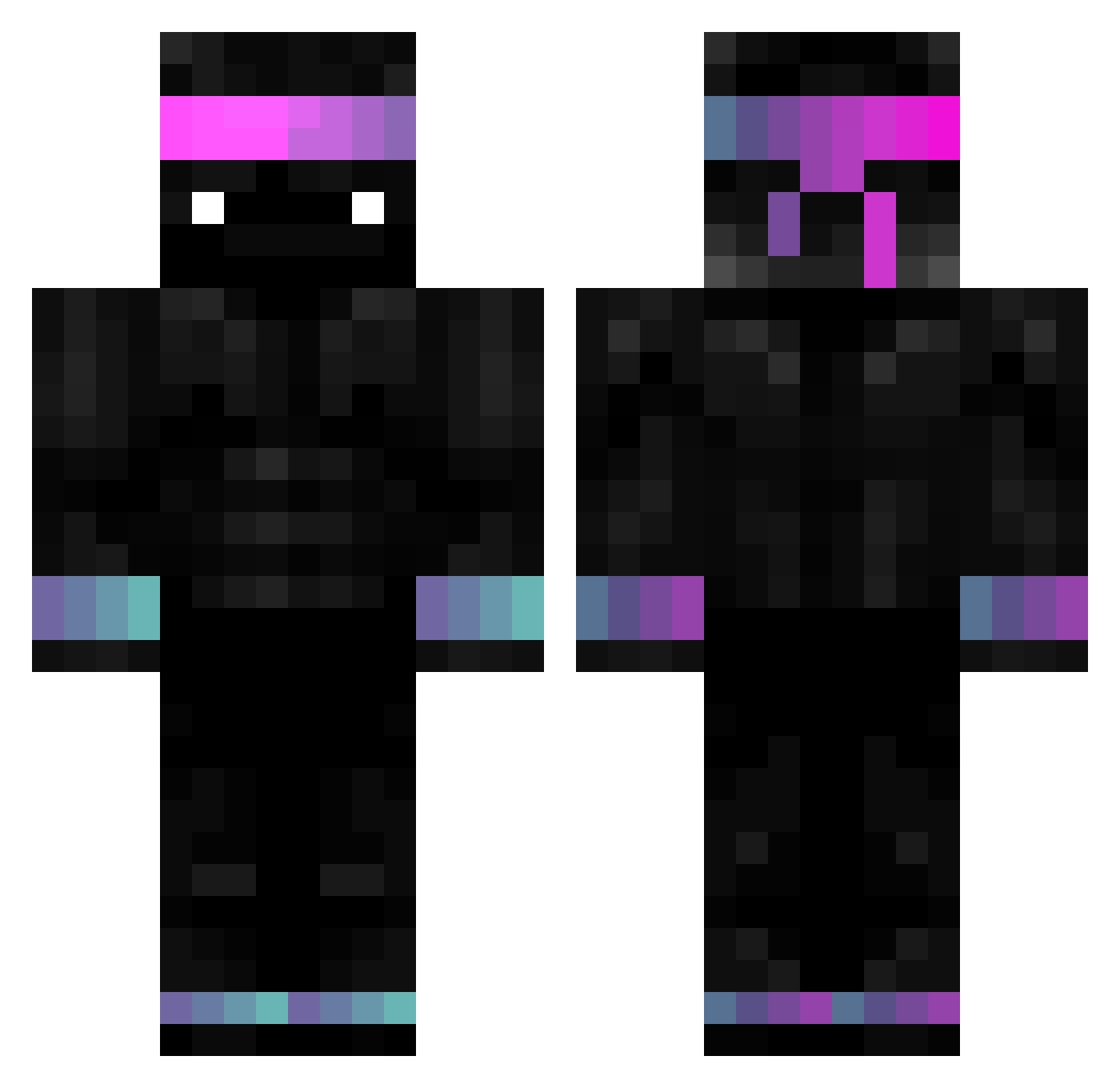 orliix Minecraft skin, front and back view