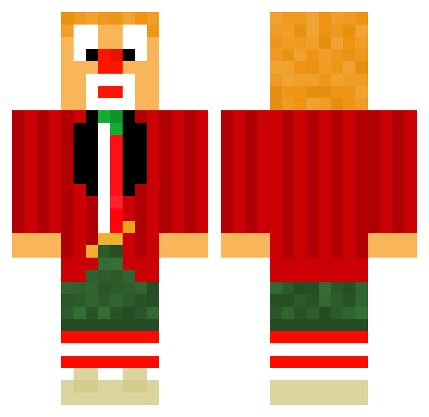NL2055 Minecraft skin, front and back view