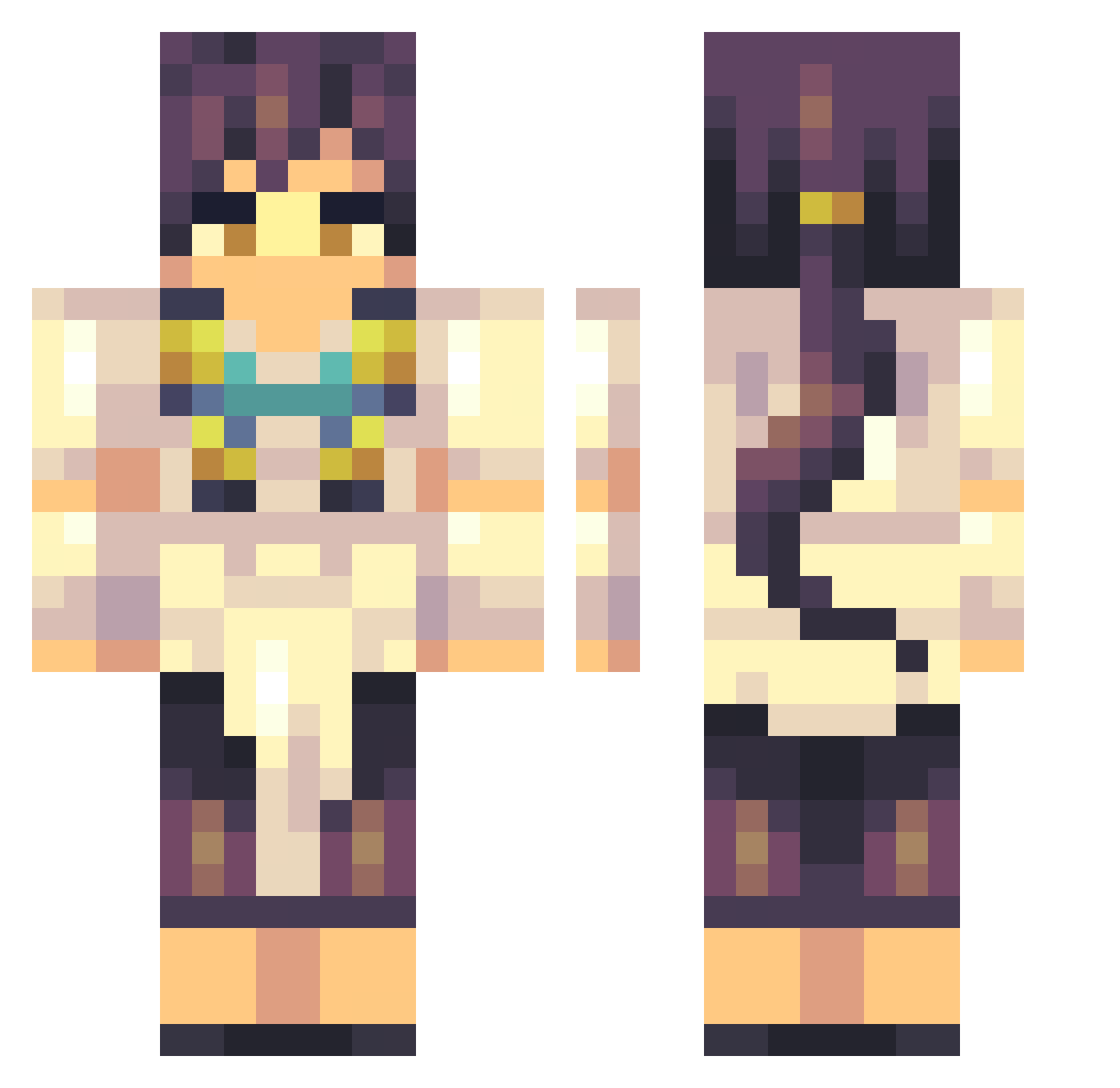 yarinhatih Minecraft skin, front and back view