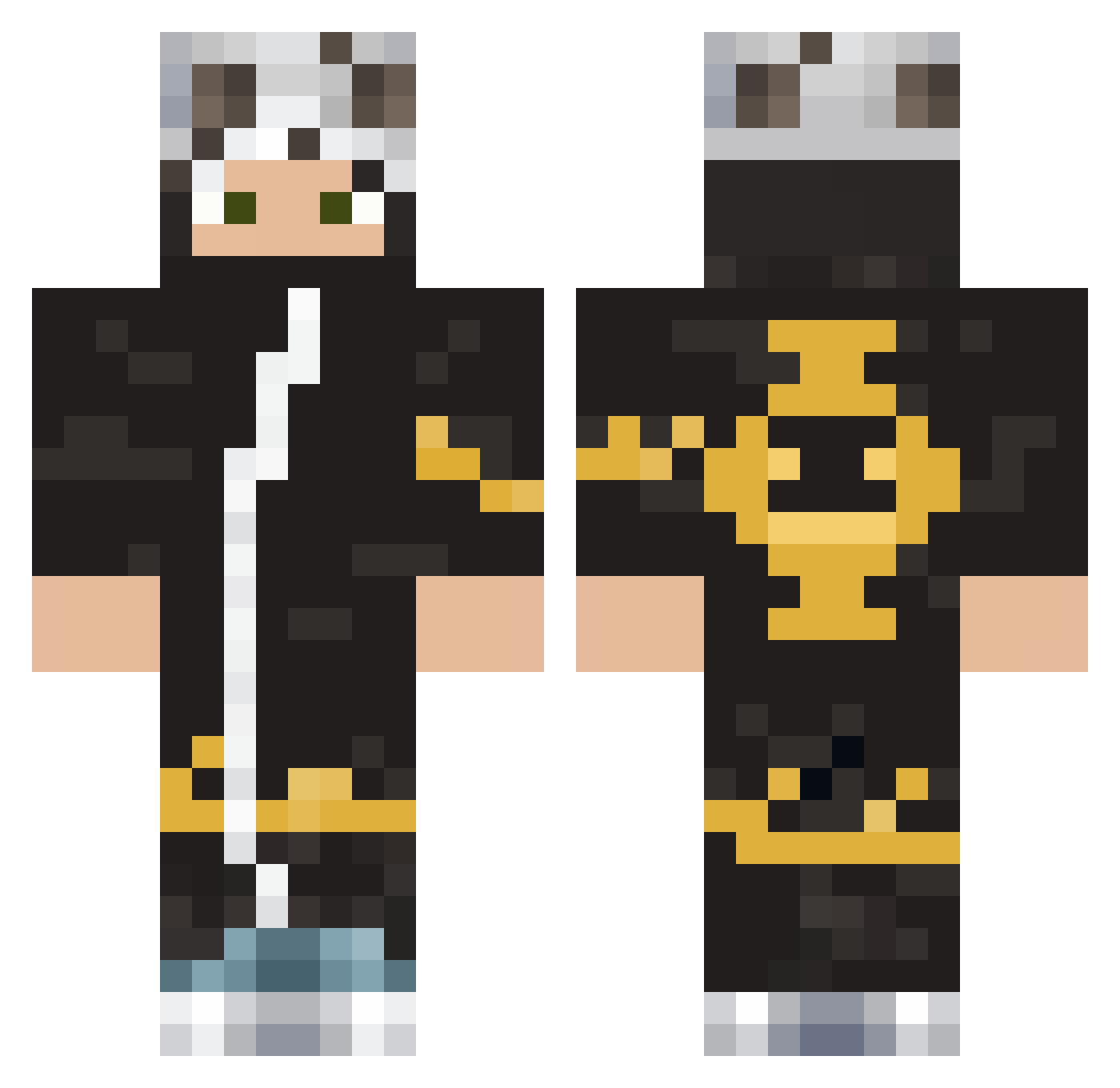 JTMP17_ Minecraft skin, front and back view