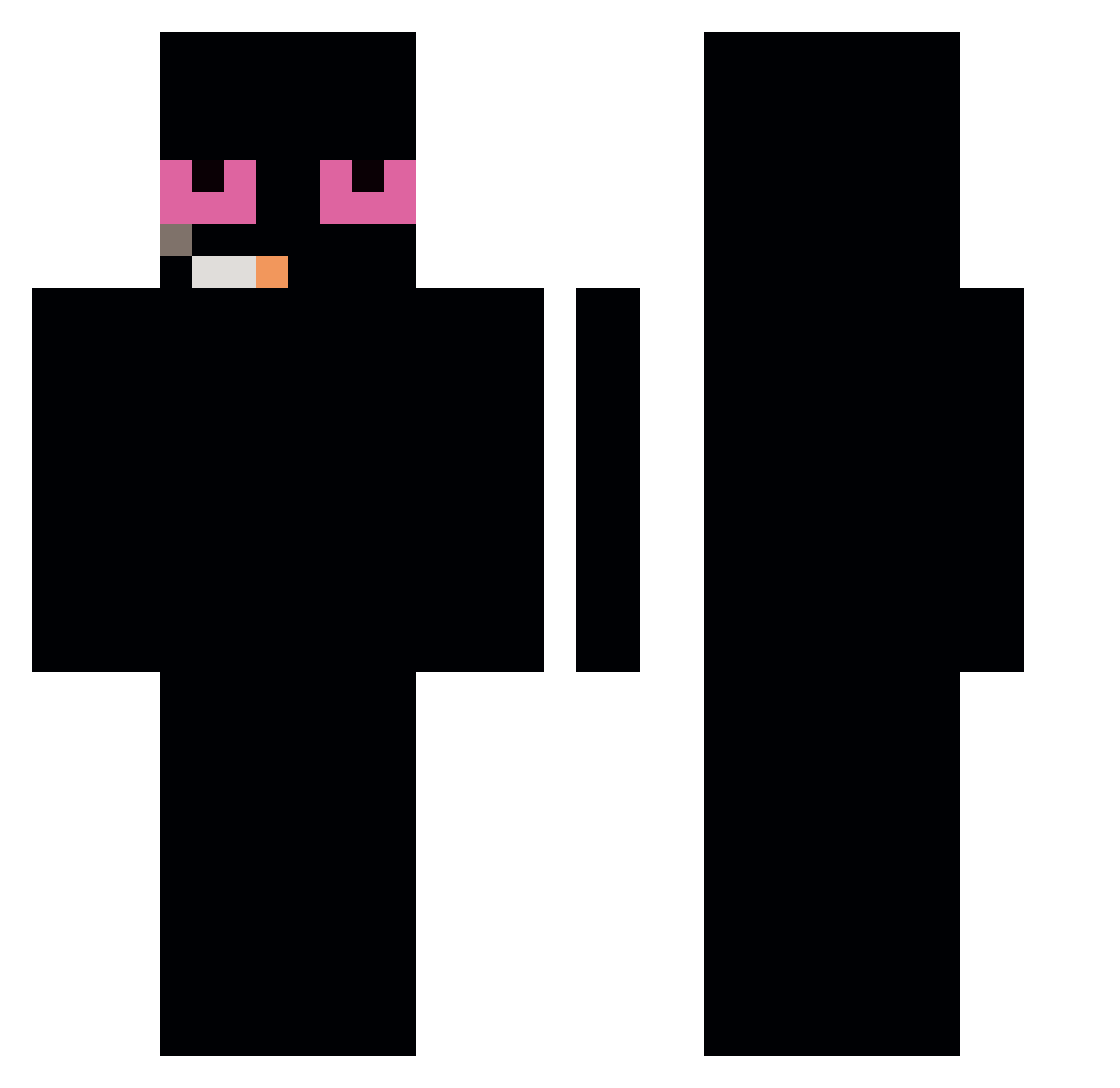 Barbanzin Minecraft skin, front and back view
