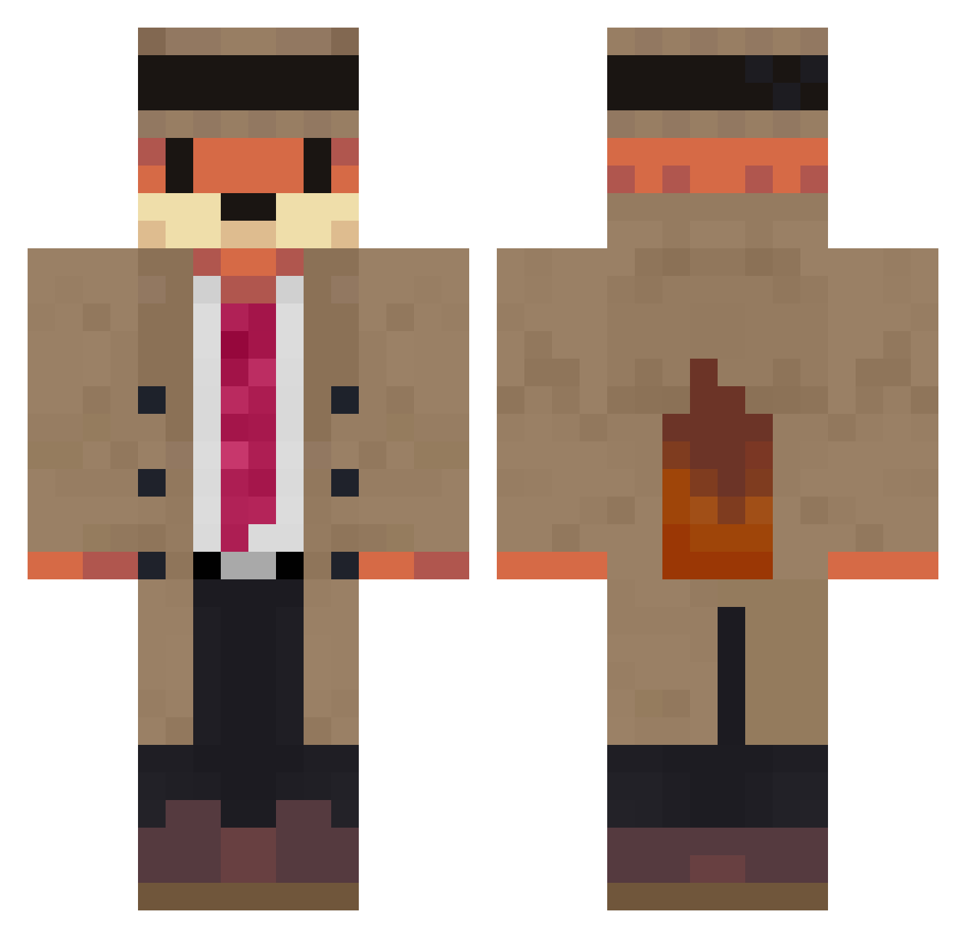 TheMarquos Minecraft skin, front and back view