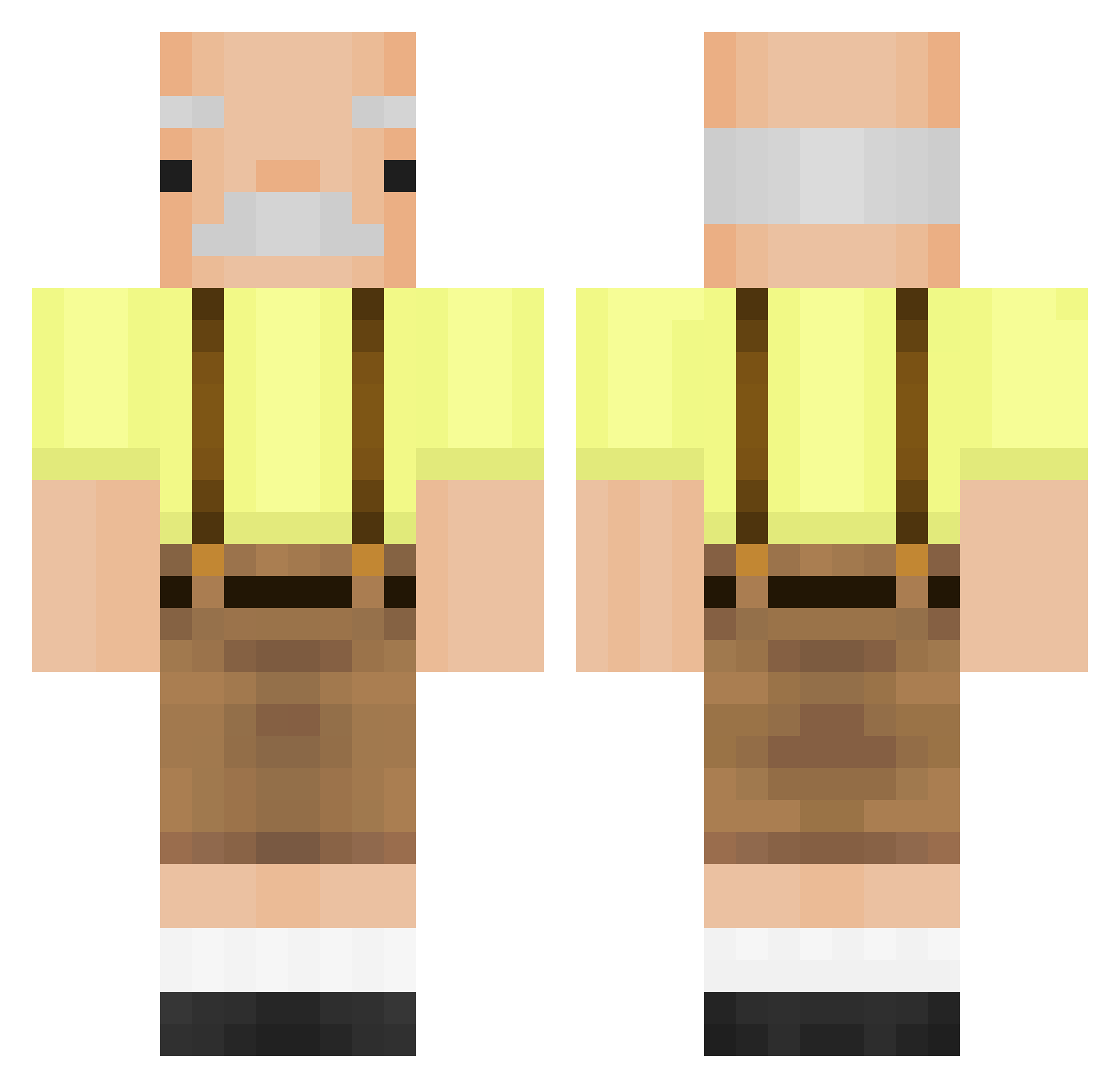 Obsidian_Dragon Minecraft skin, front and back view