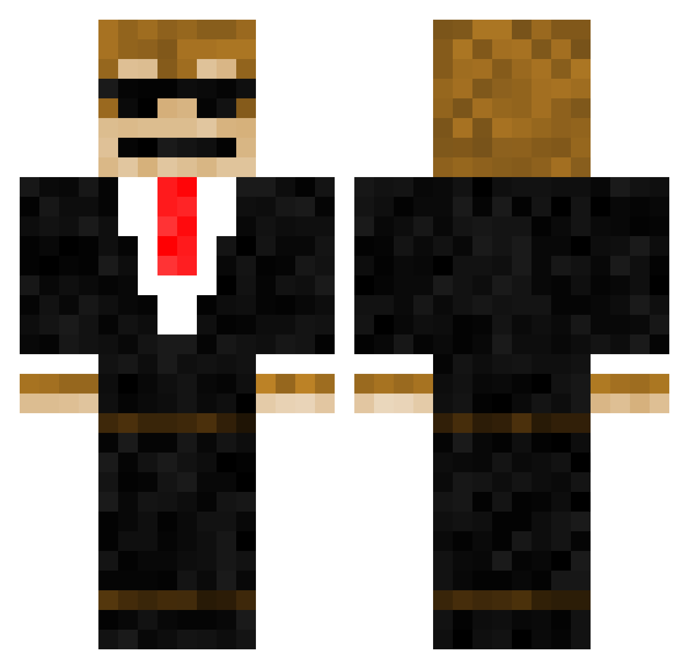 GOUJ0N Minecraft skin, front and back view