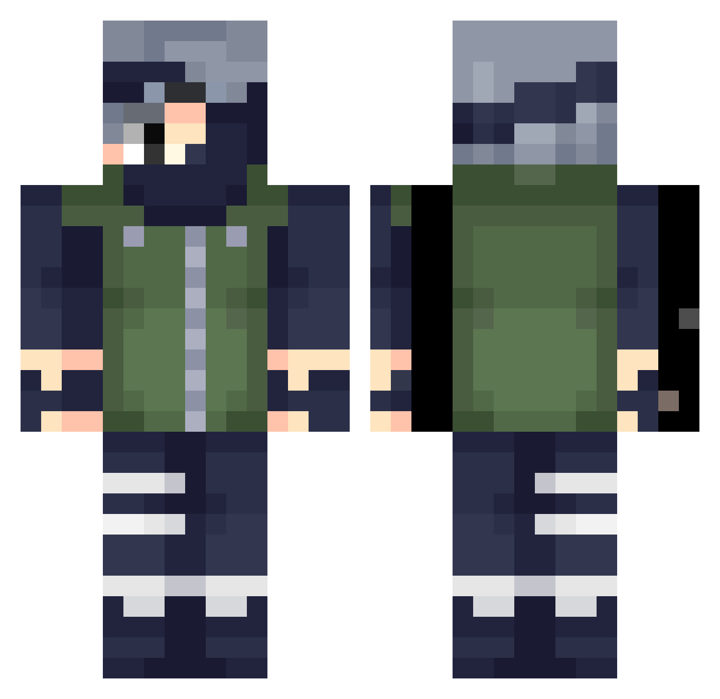 jporter130 Minecraft skin, front and back view