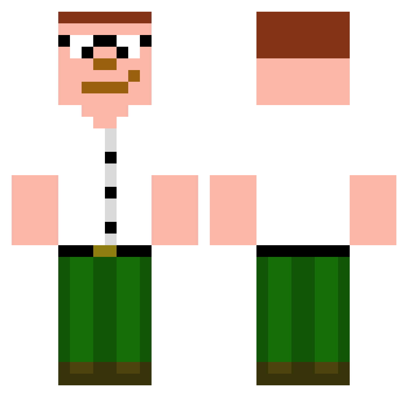 Levi_1234 Minecraft skin, front and back view
