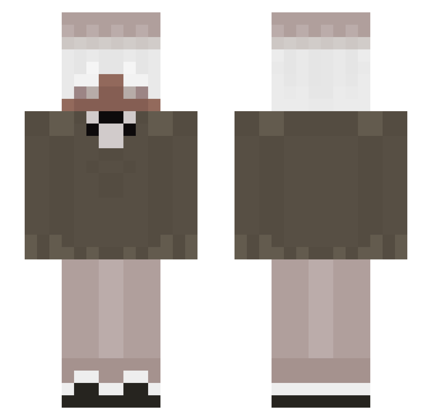wzipyx Minecraft skin, front and back view