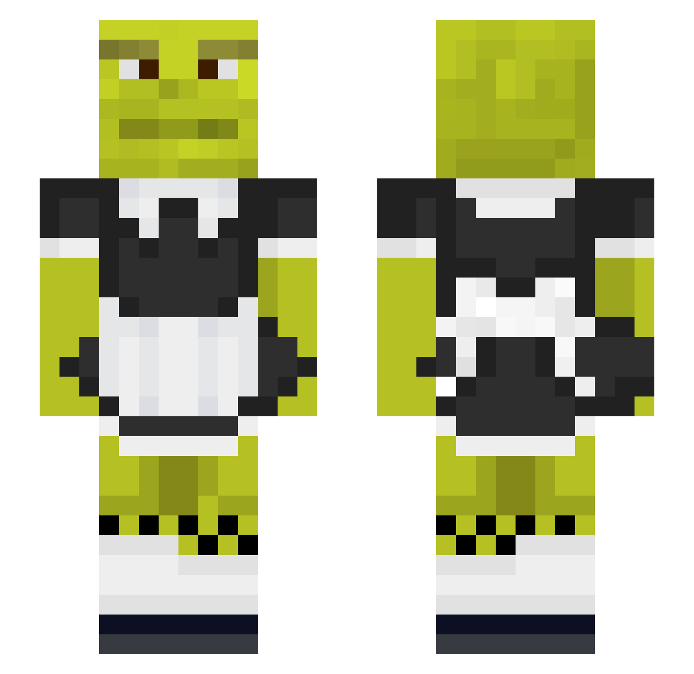 ChickenBurrito15 Minecraft skin, front and back view