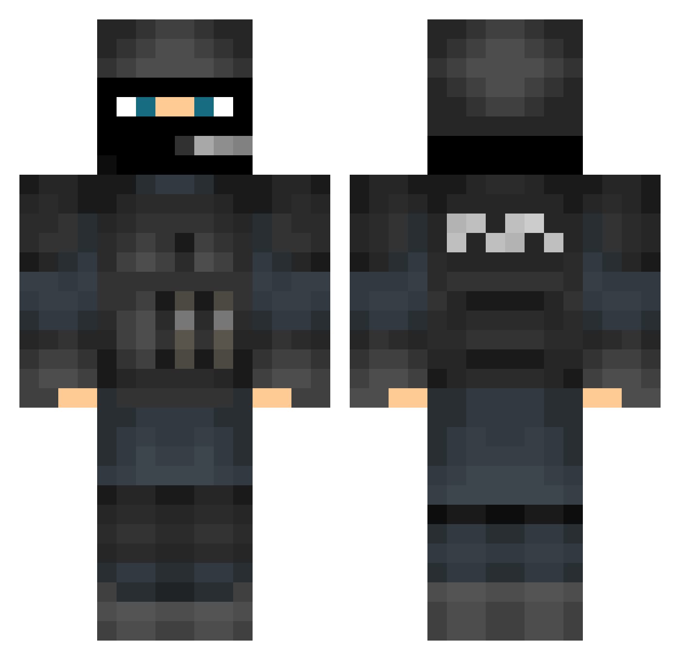 HazeCanada Minecraft skin, front and back view