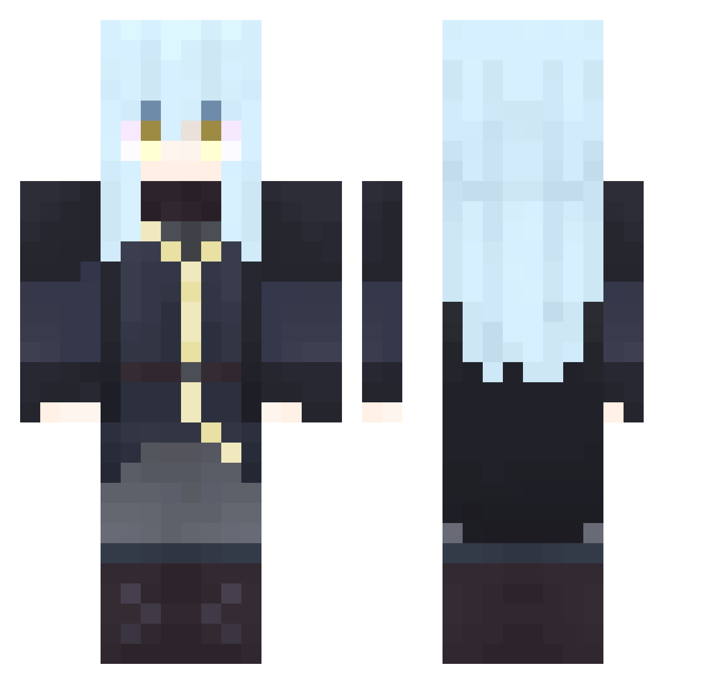slamz00c Minecraft skin, front and back view