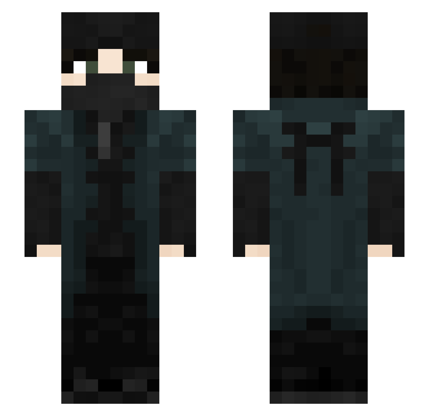 TekTus12 Minecraft skin, front and back view