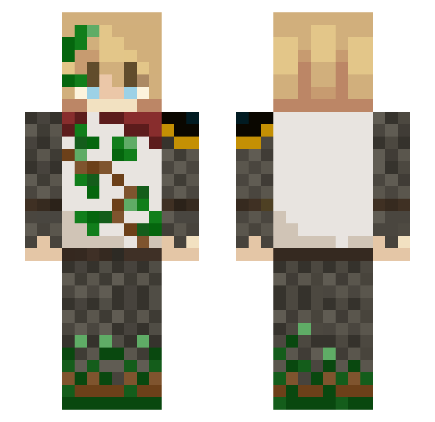 Pappy1103 Minecraft skin, front and back view