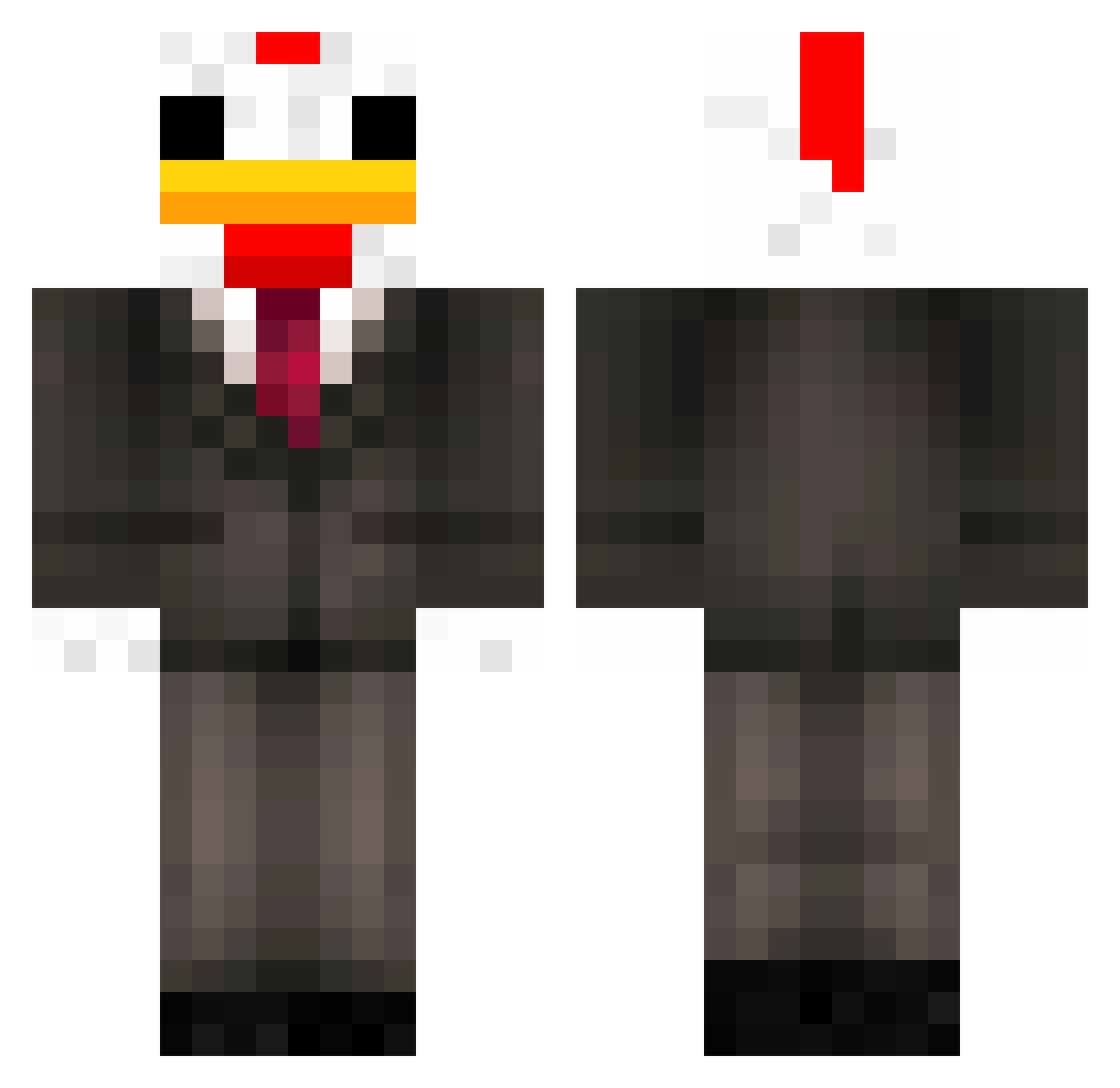 AnEpicGamer Minecraft skin, front and back view