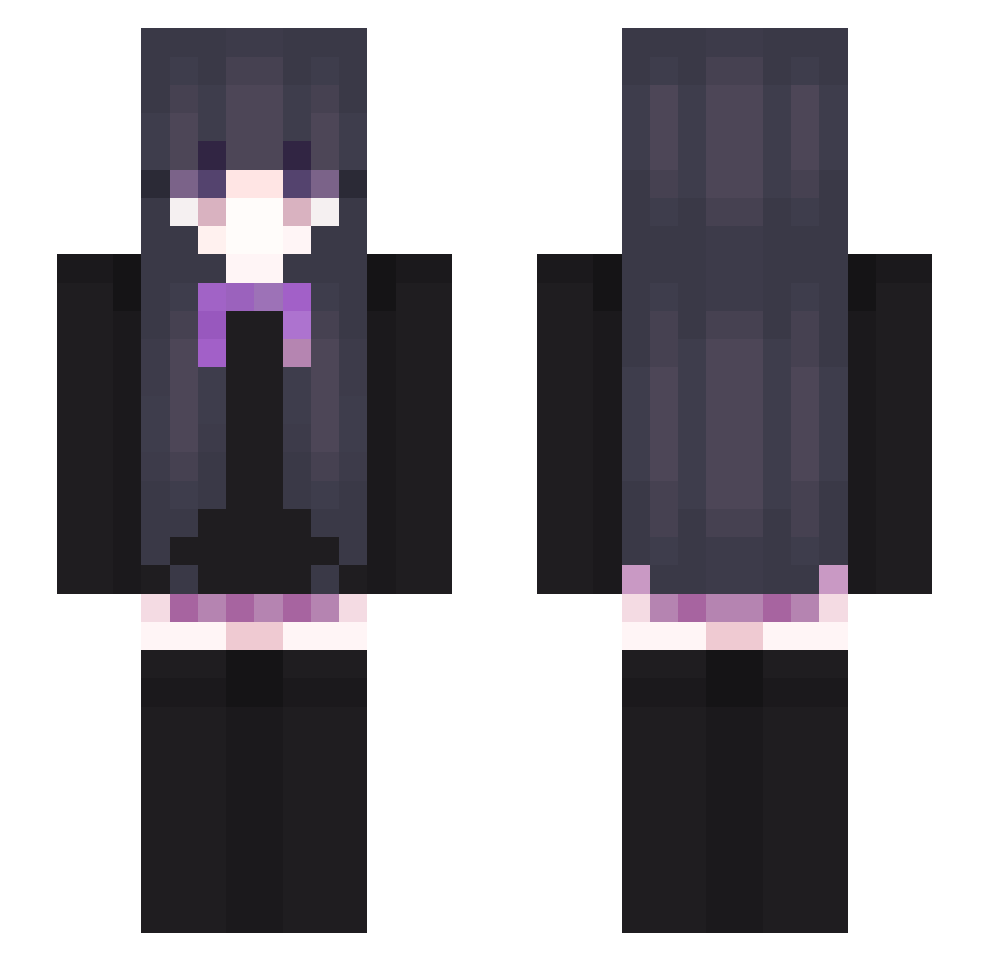 TheBestCatgirl Minecraft skin, front and back view