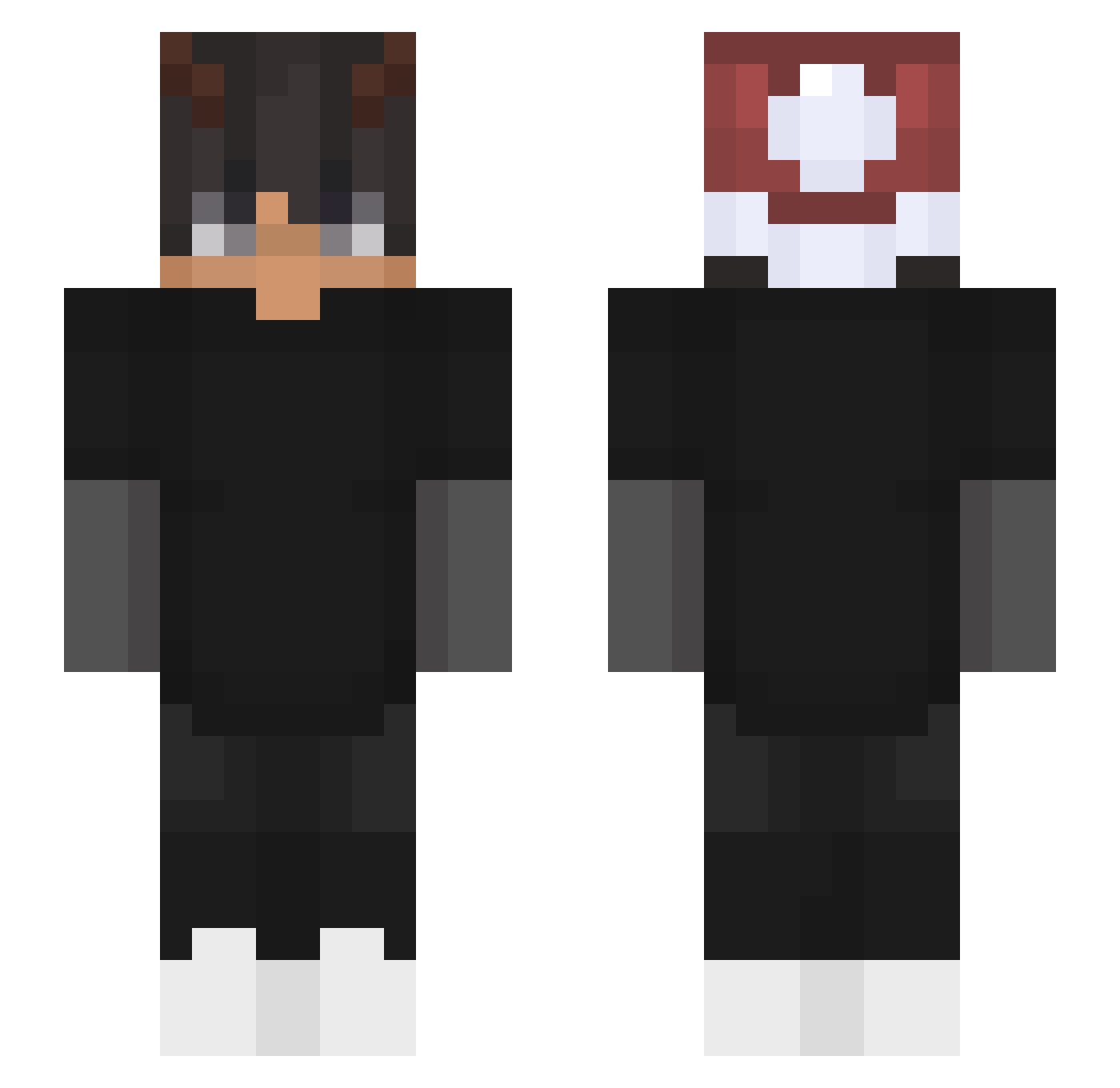 Walkbn Minecraft skin, front and back view