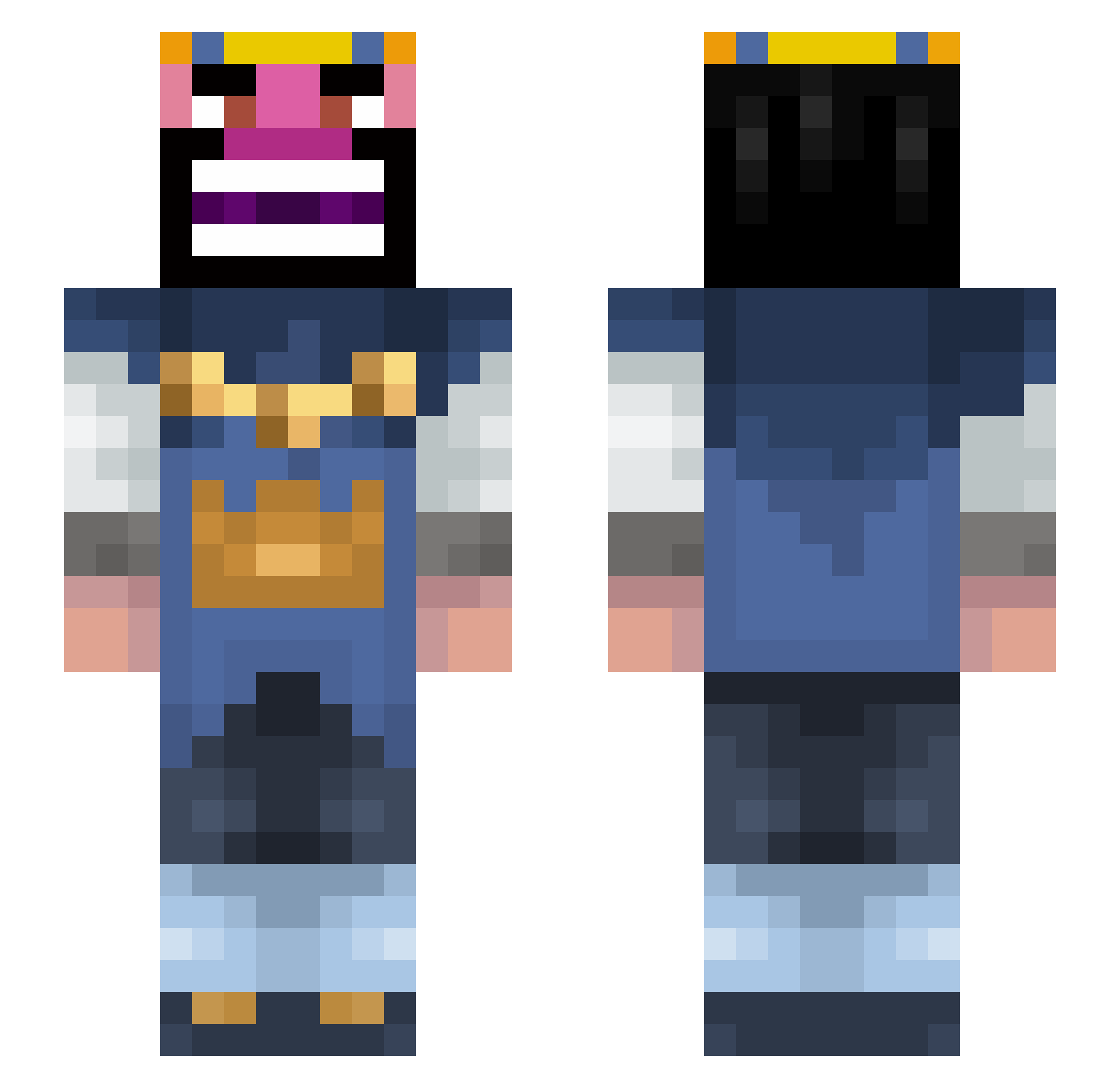 erik_exe Minecraft skin, front and back view