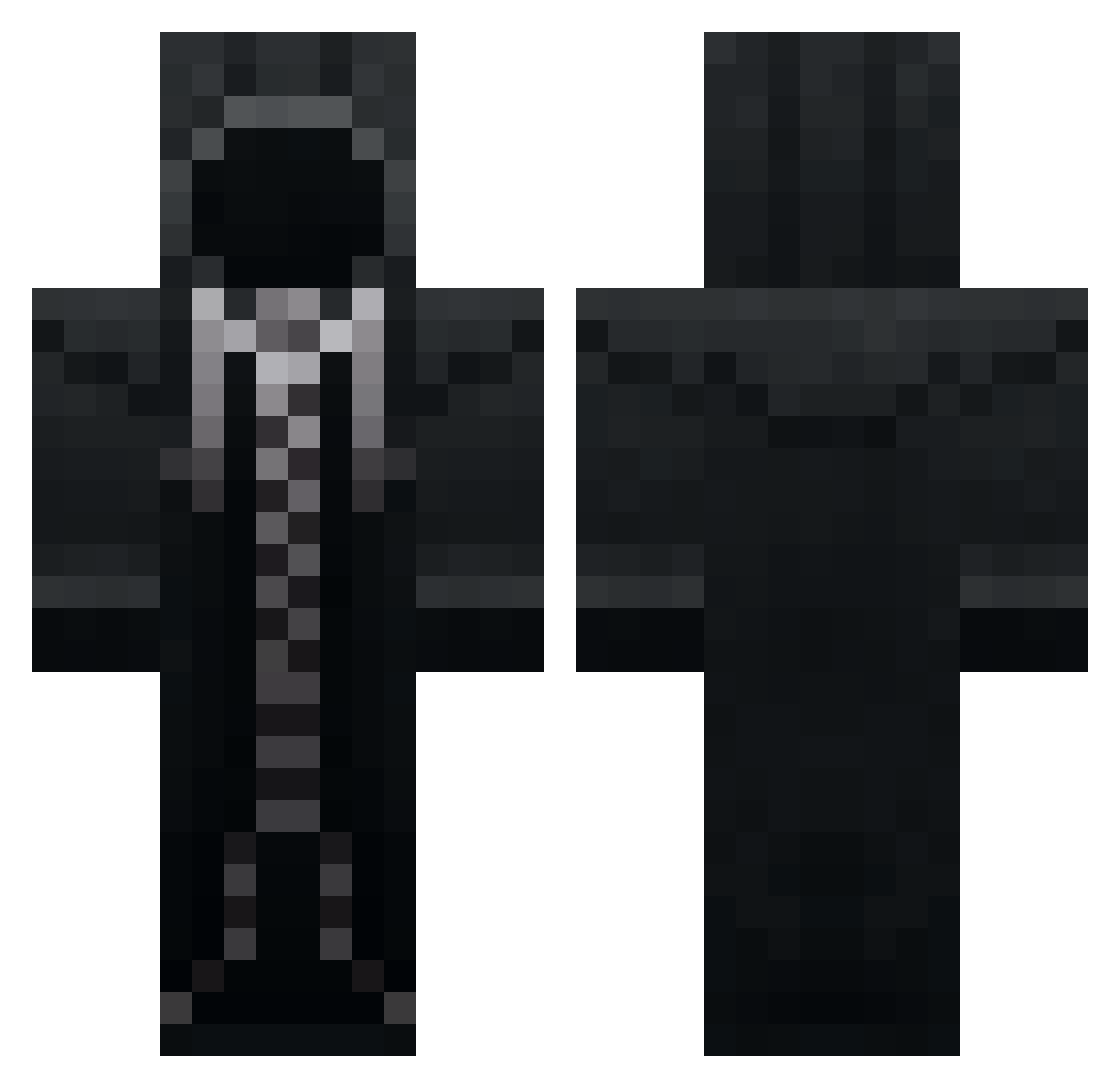 SkullAruki Minecraft skin, front and back view