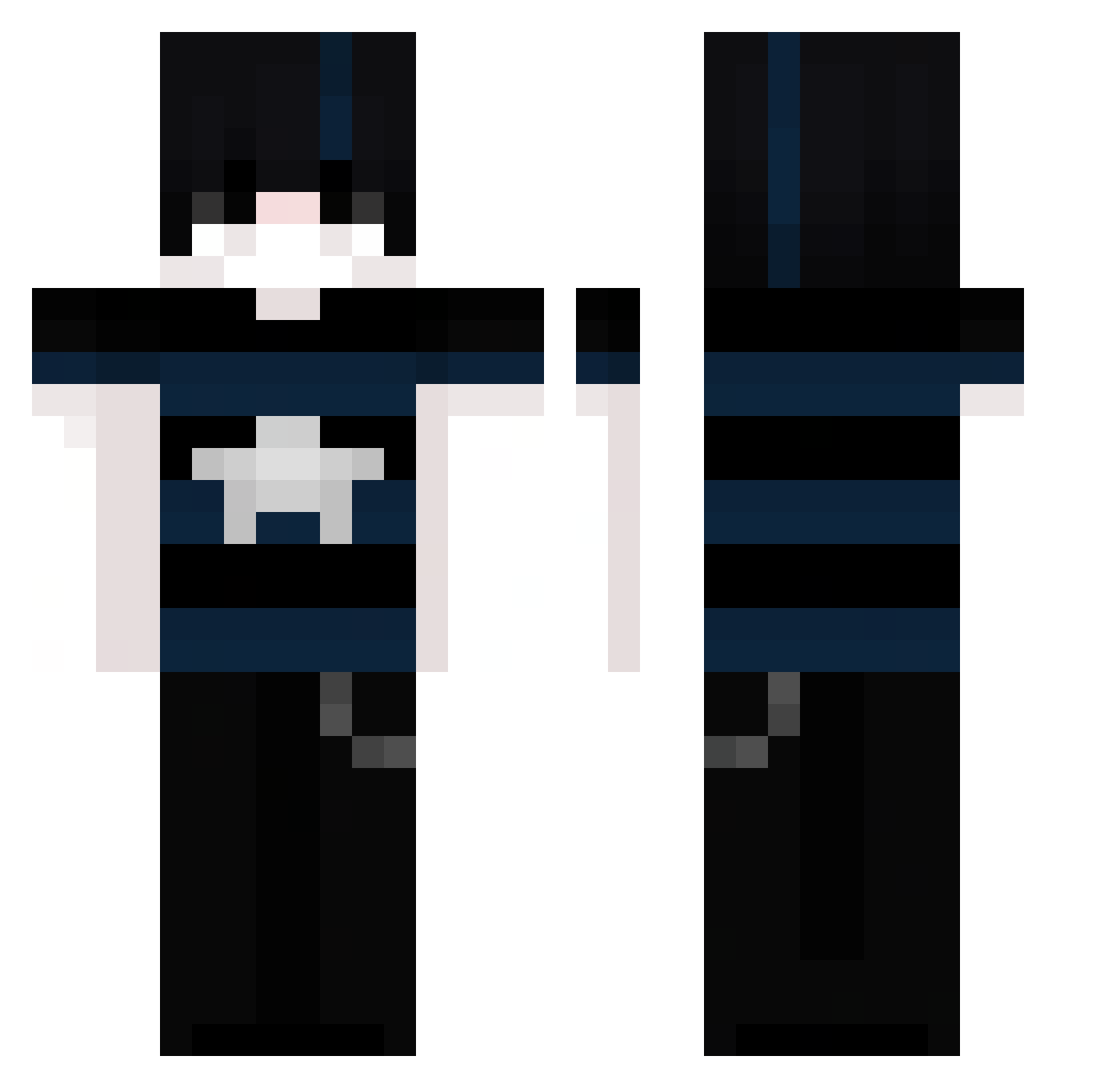 nsware Minecraft skin, front and back view