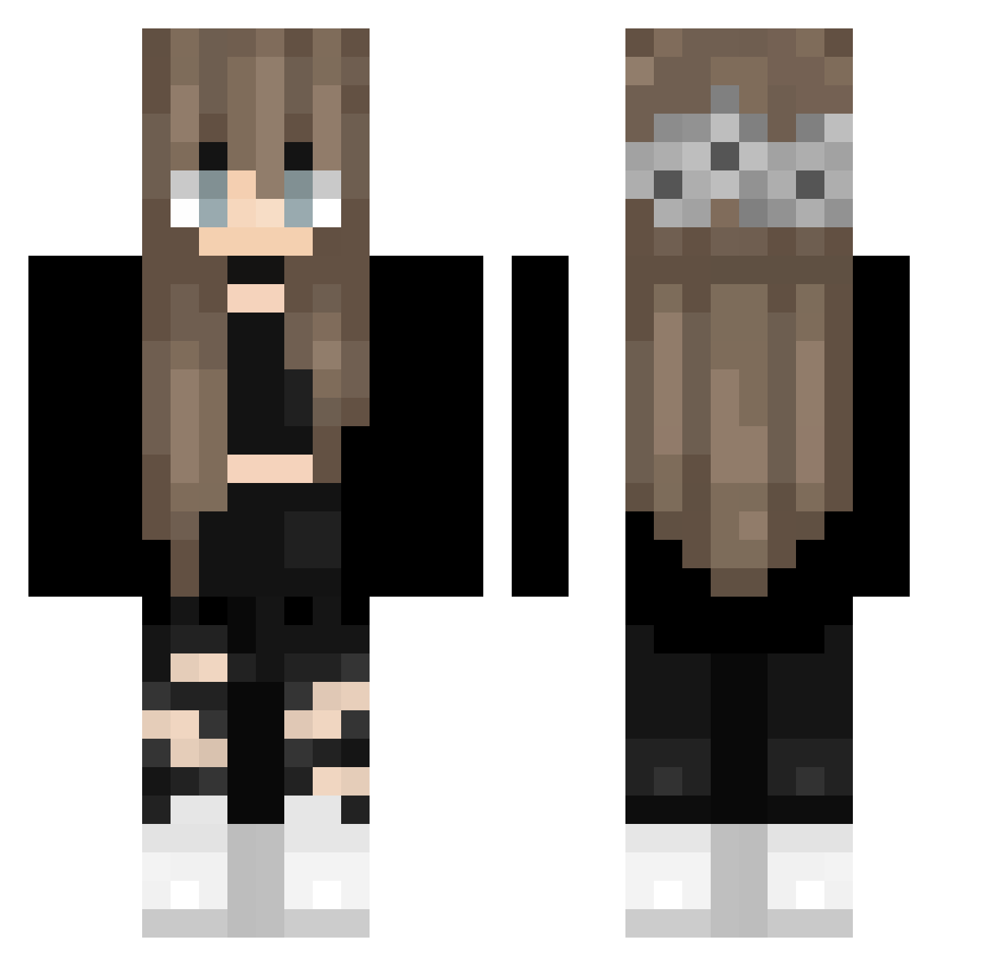 Elli Minecraft skin, front and back view