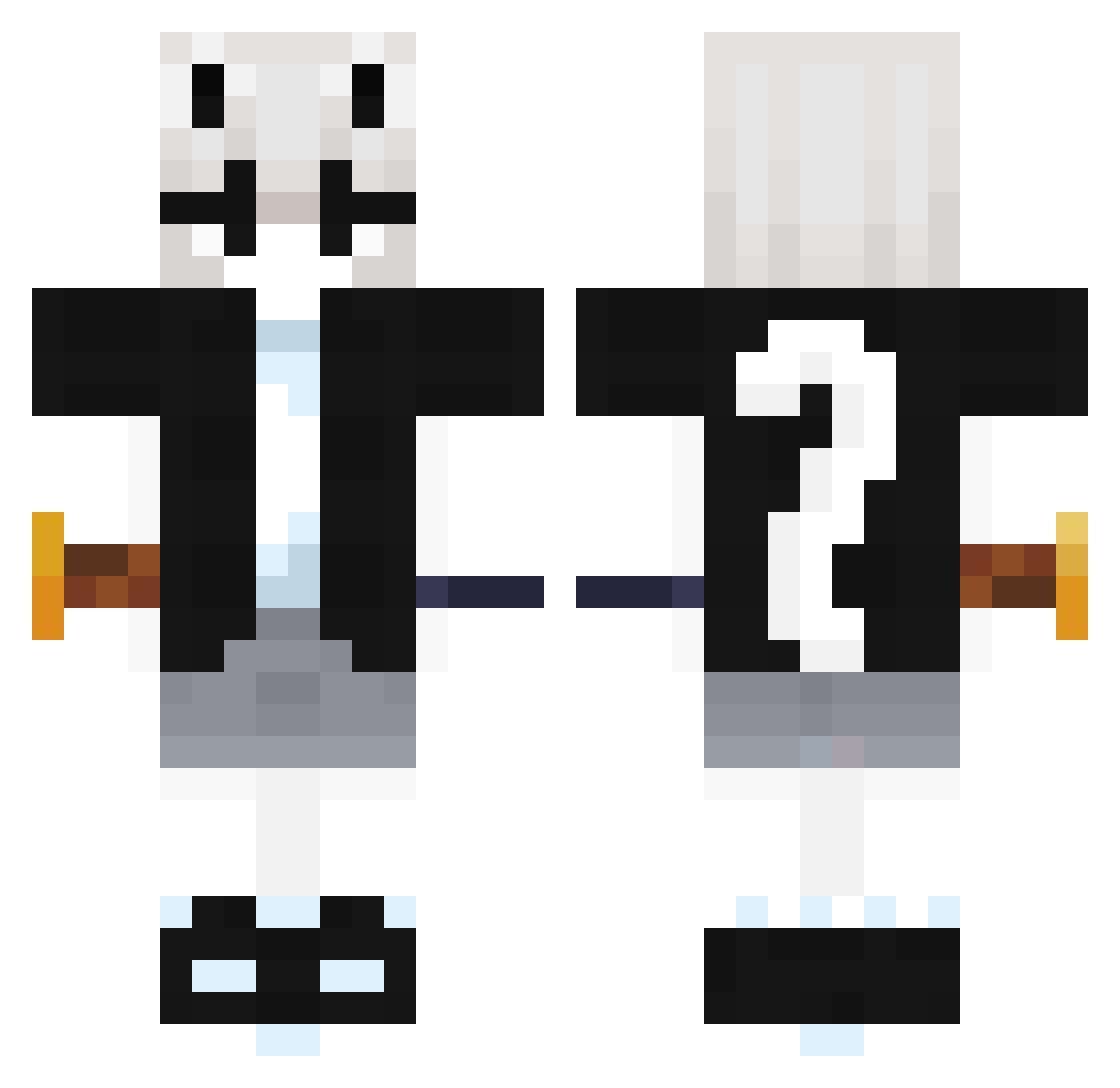 Clarise007 Minecraft skin, front and back view