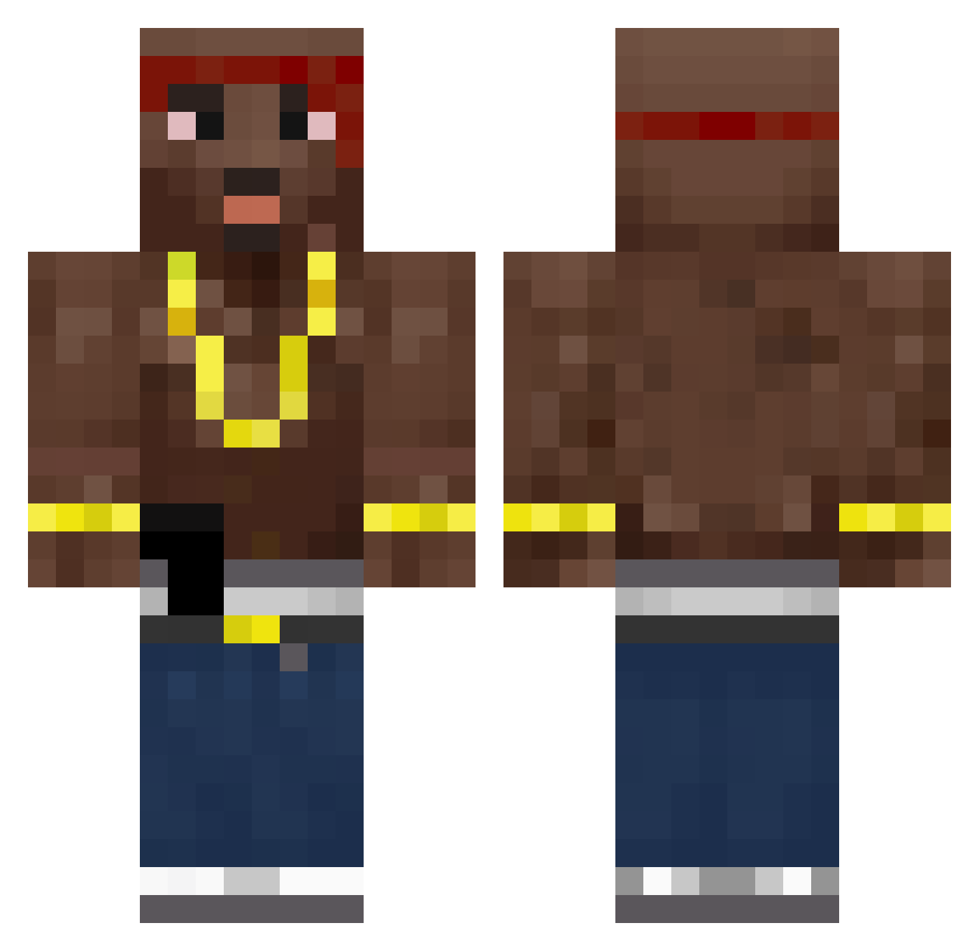 SirComesizedIV Minecraft skin, front and back view