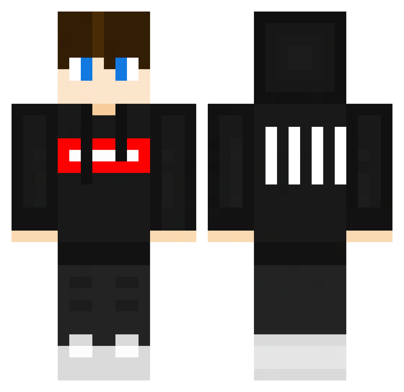 Sophsb3 Minecraft skin, front and back view
