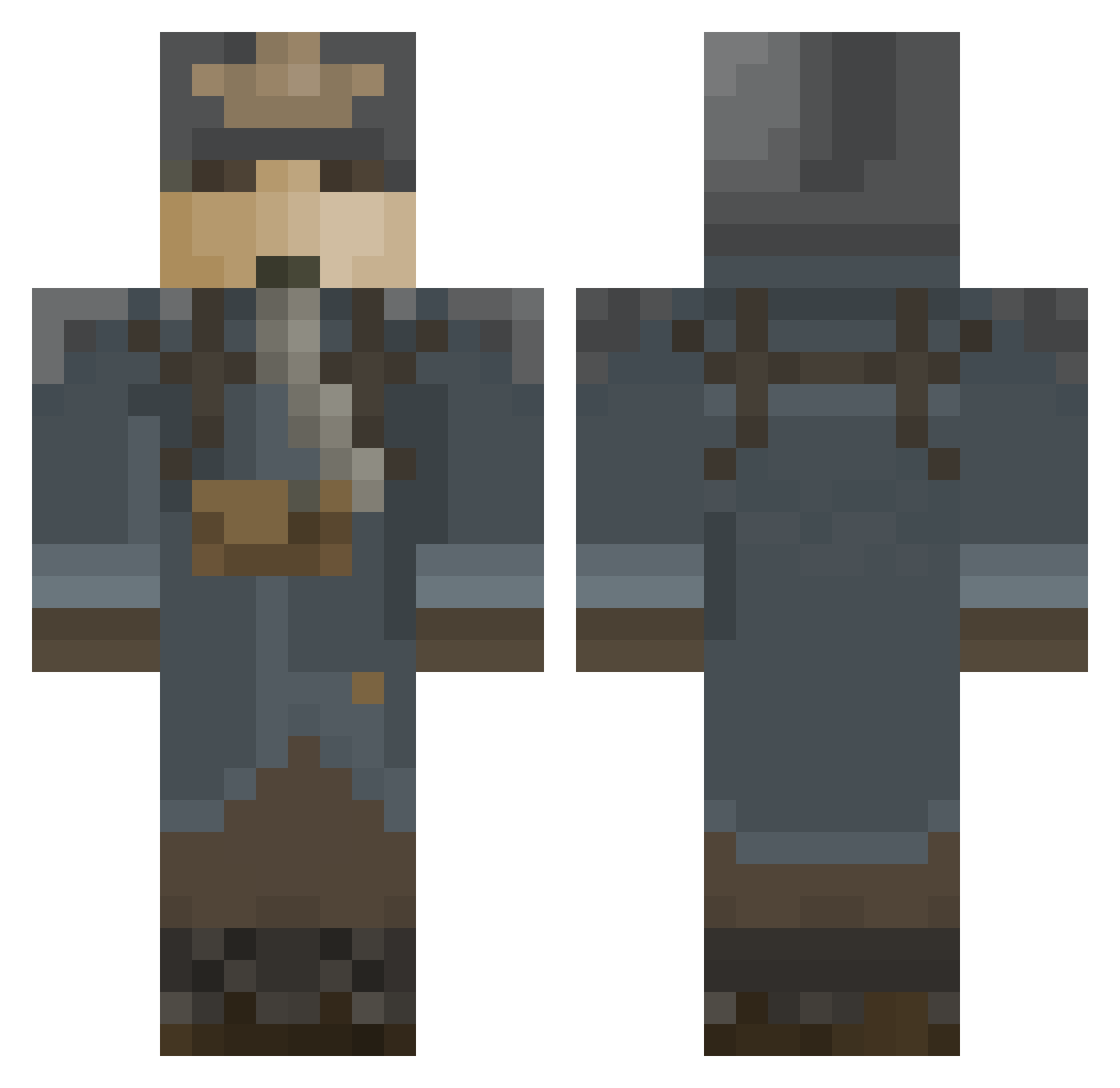 Cosmi_Coffee Minecraft skin, front and back view