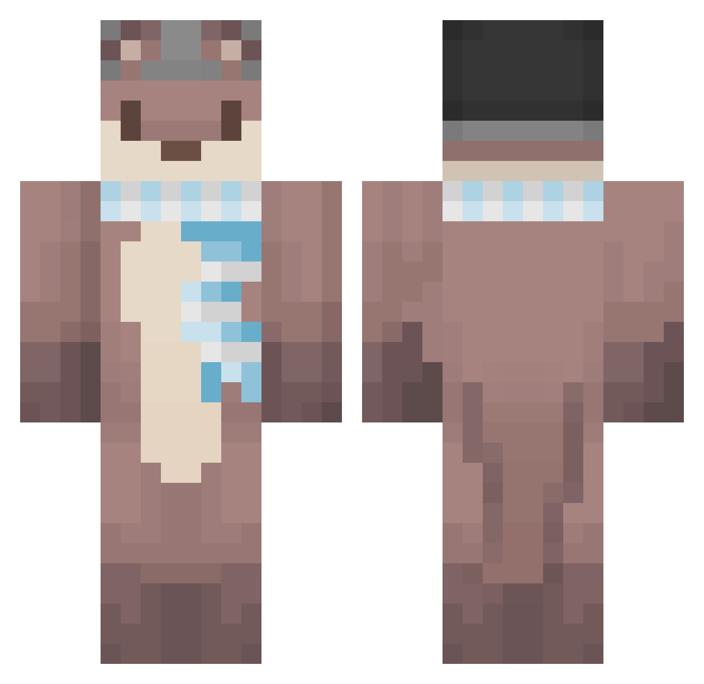 Obawalu Minecraft skin, front and back view