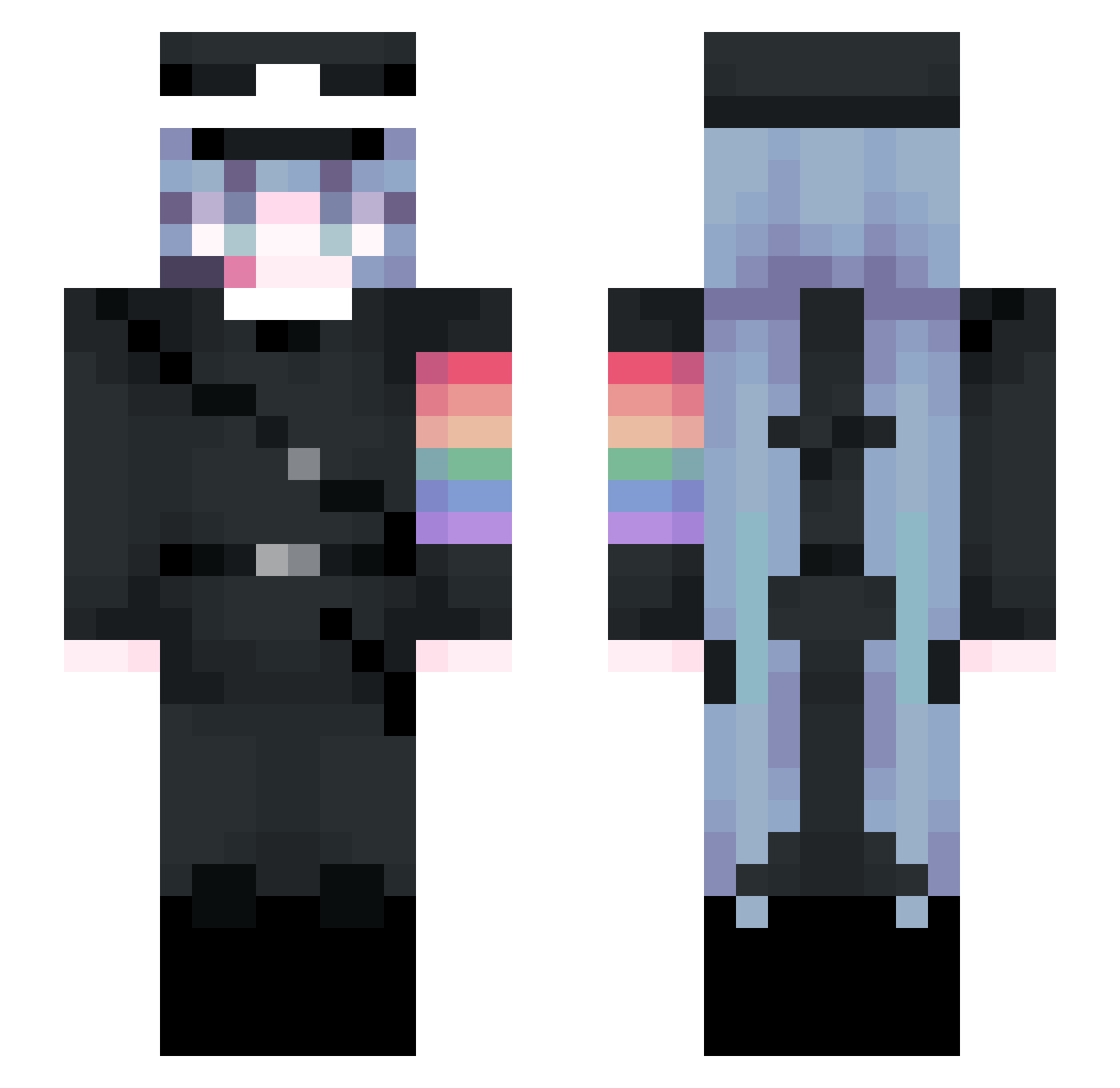 I_eat_Stones Minecraft skin, front and back view