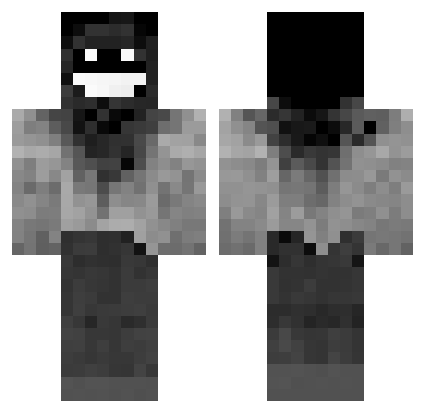 isaacheo Minecraft skin, front and back view