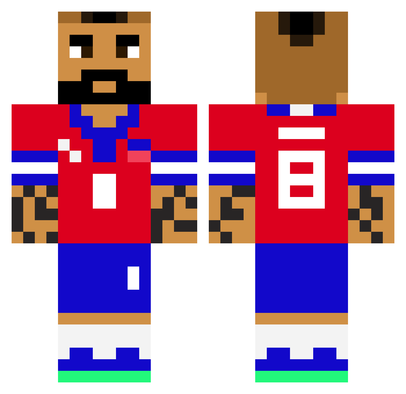 Jetl_21 Minecraft skin, front and back view