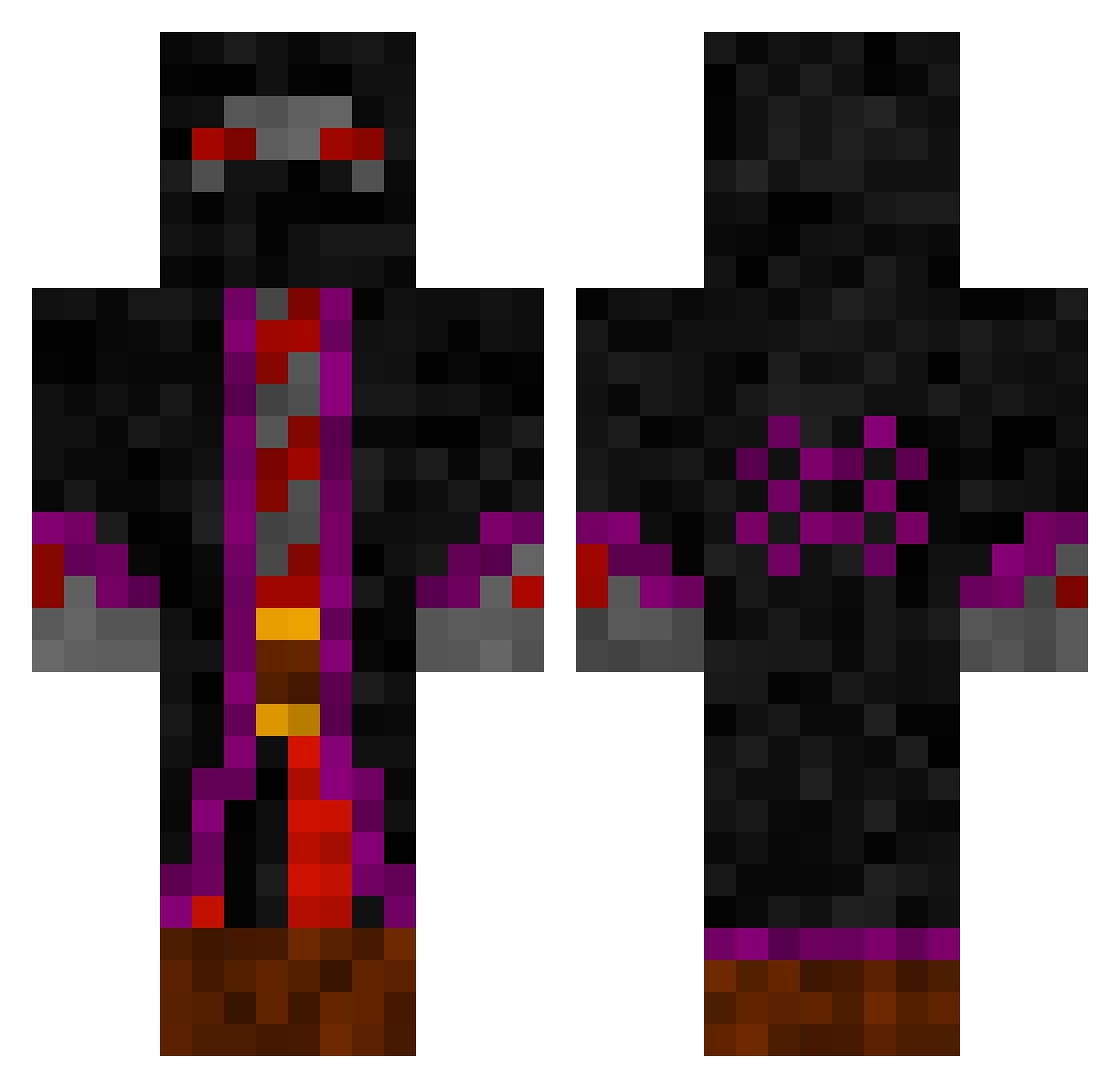 BGFinal Minecraft skin, front and back view