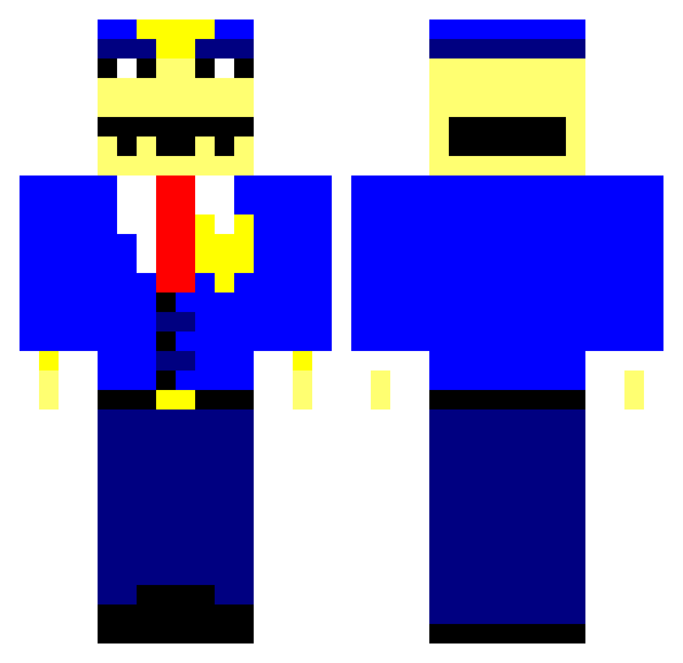 ShaneTheShamWOW Minecraft skin, front and back view