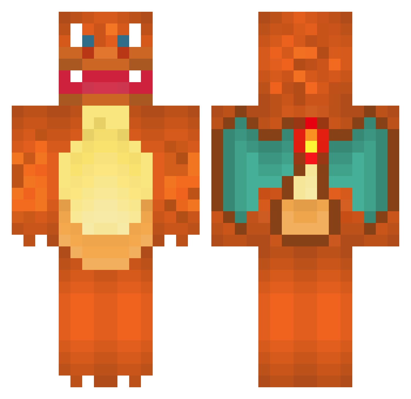 bbbierschissboi Minecraft skin, front and back view