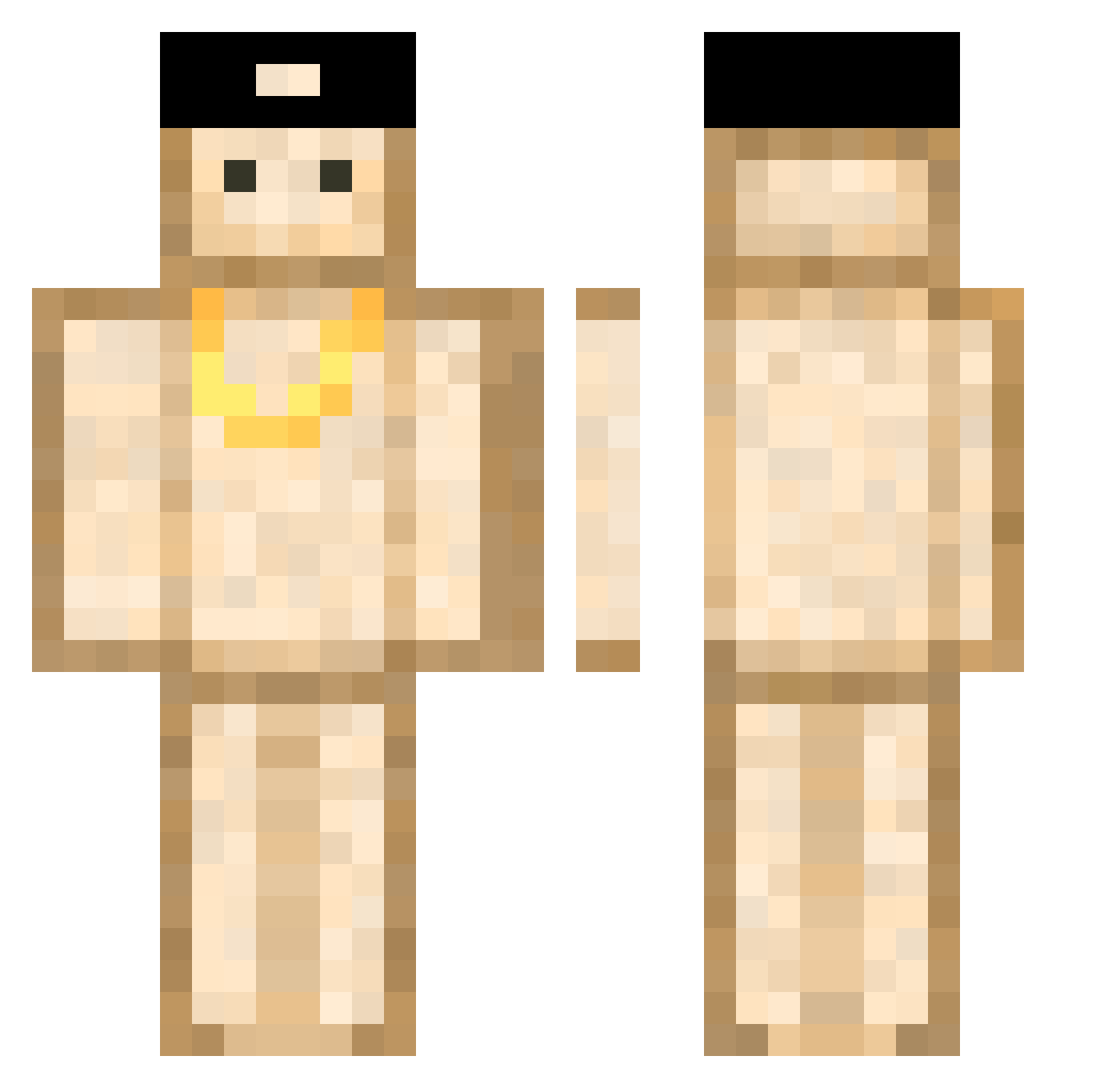Gandalf_hc Minecraft skin, front and back view