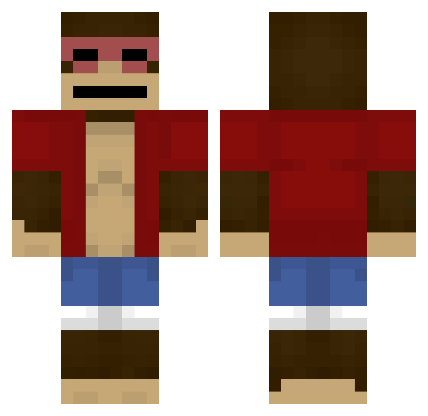 gxba777 Minecraft skin, front and back view