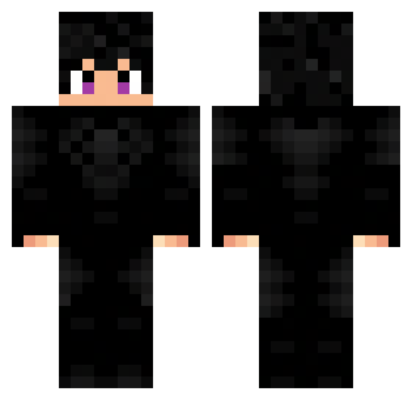 ImAlejoo Minecraft skin, front and back view