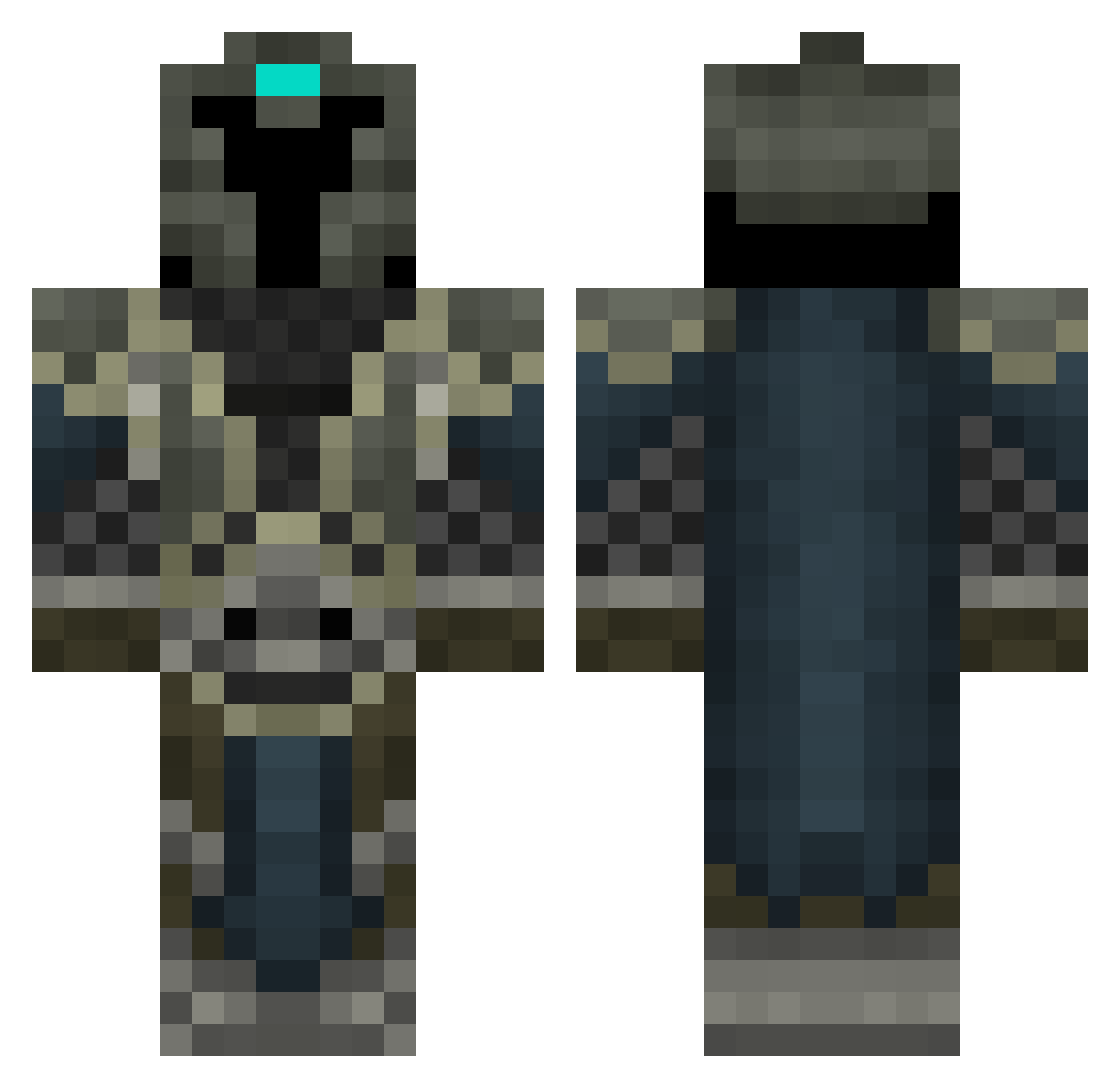 tuscany Minecraft skin, front and back view
