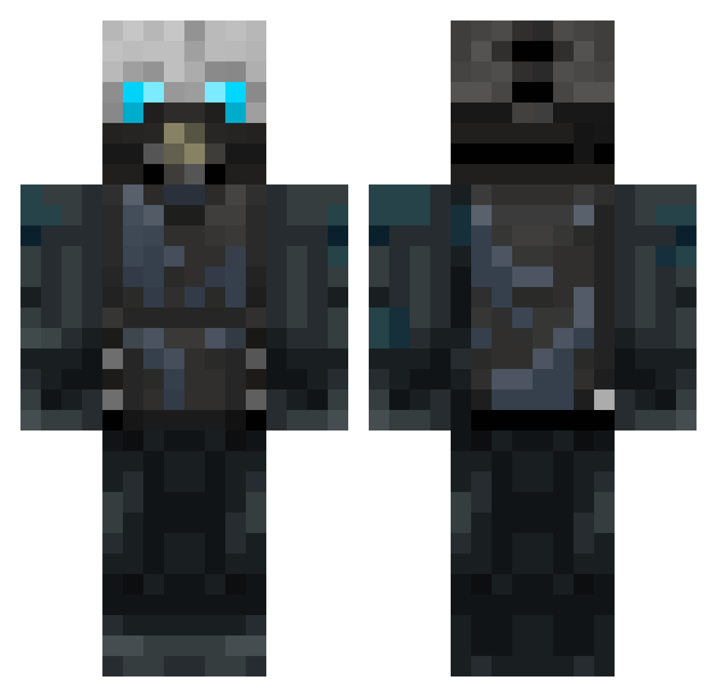 flusha_08 Minecraft skin, front and back view