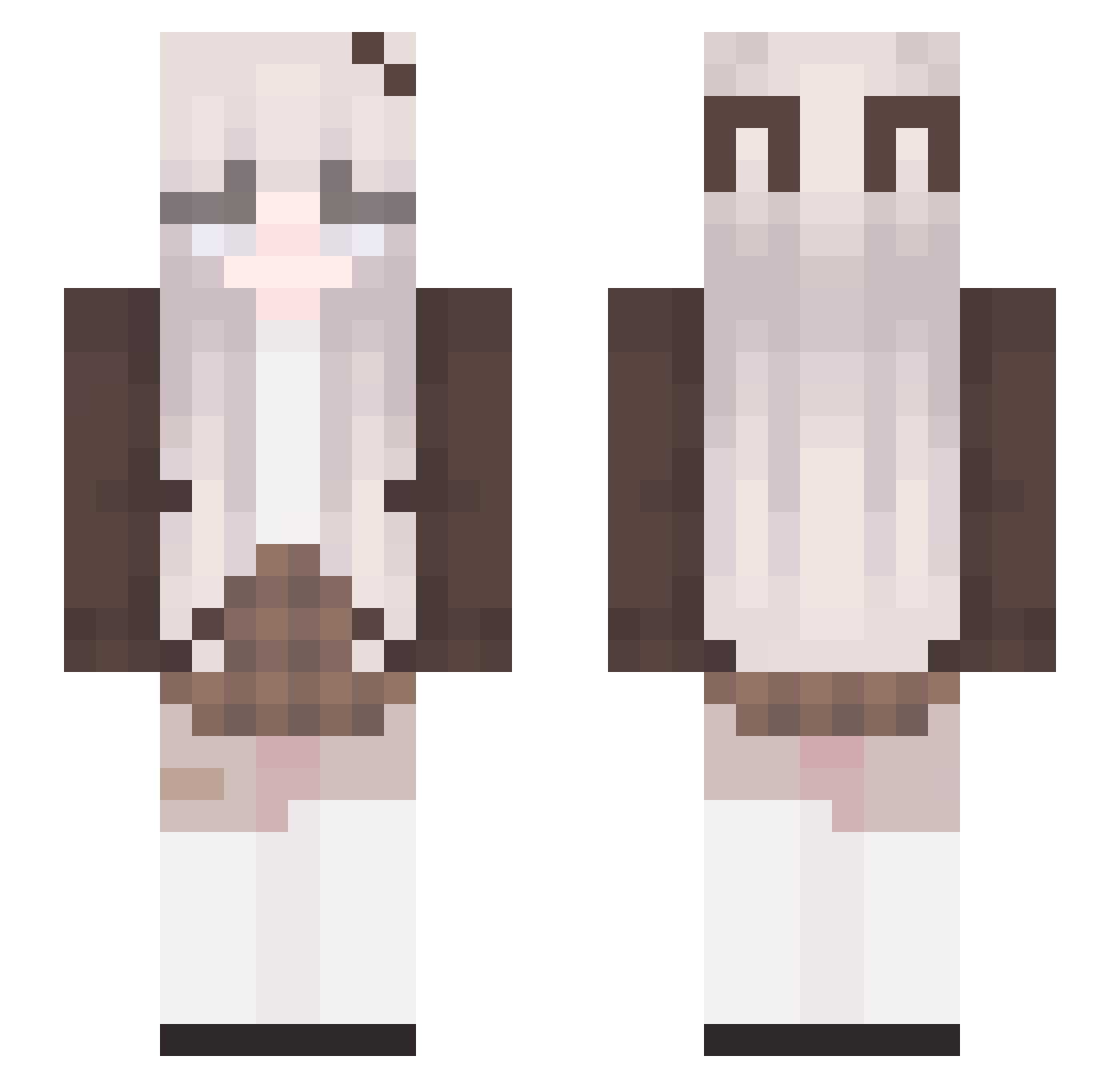 MushroomPie69 Minecraft skin, front and back view