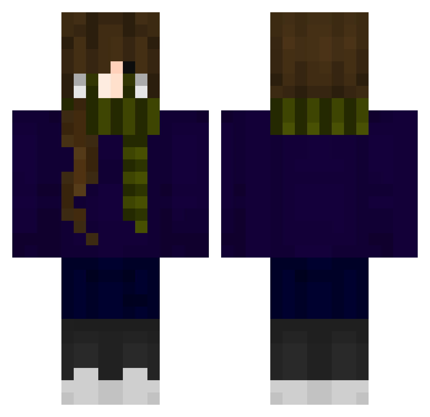 FabulousCord218 Minecraft skin, front and back view