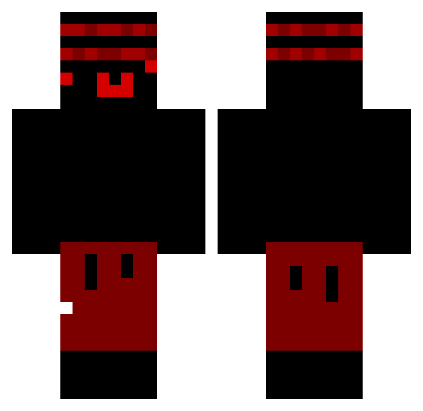 Qwejzi Minecraft skin, front and back view