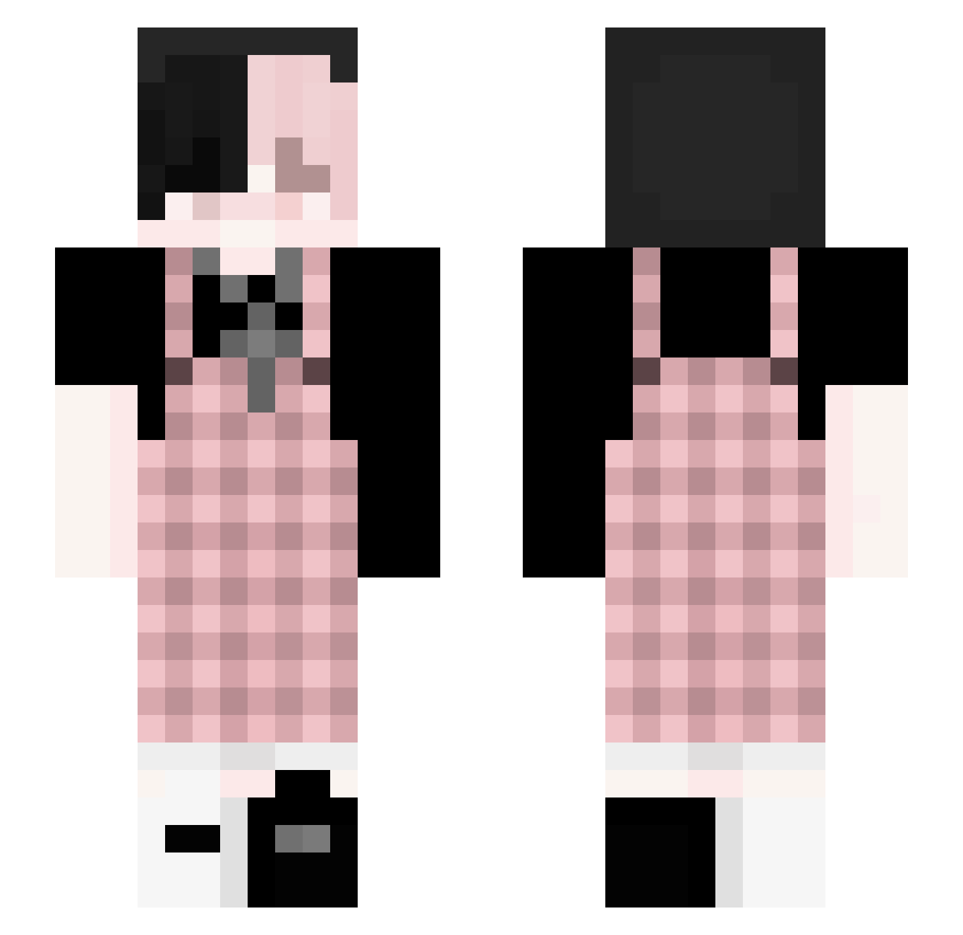 ellie Minecraft skin, front and back view